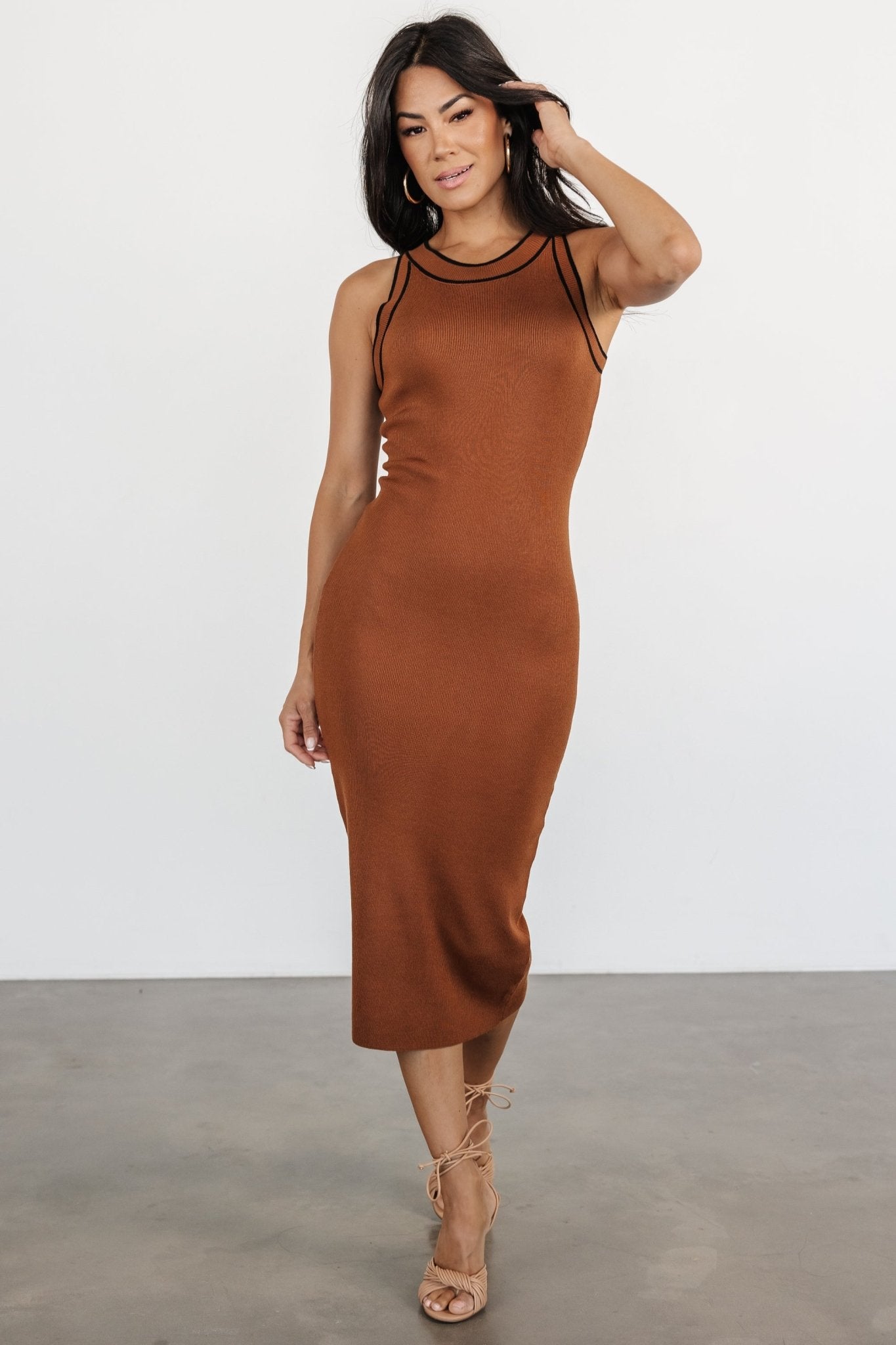 Tove Knit Tank Midi Dress | Copper Clearance Recommend