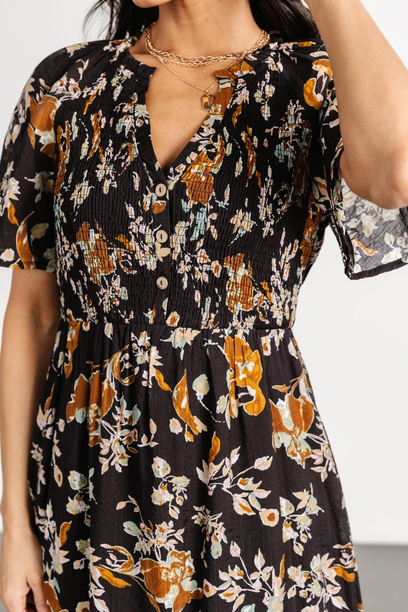 Hathaway Midi Dress | Black Floral Discount Outlet Locations