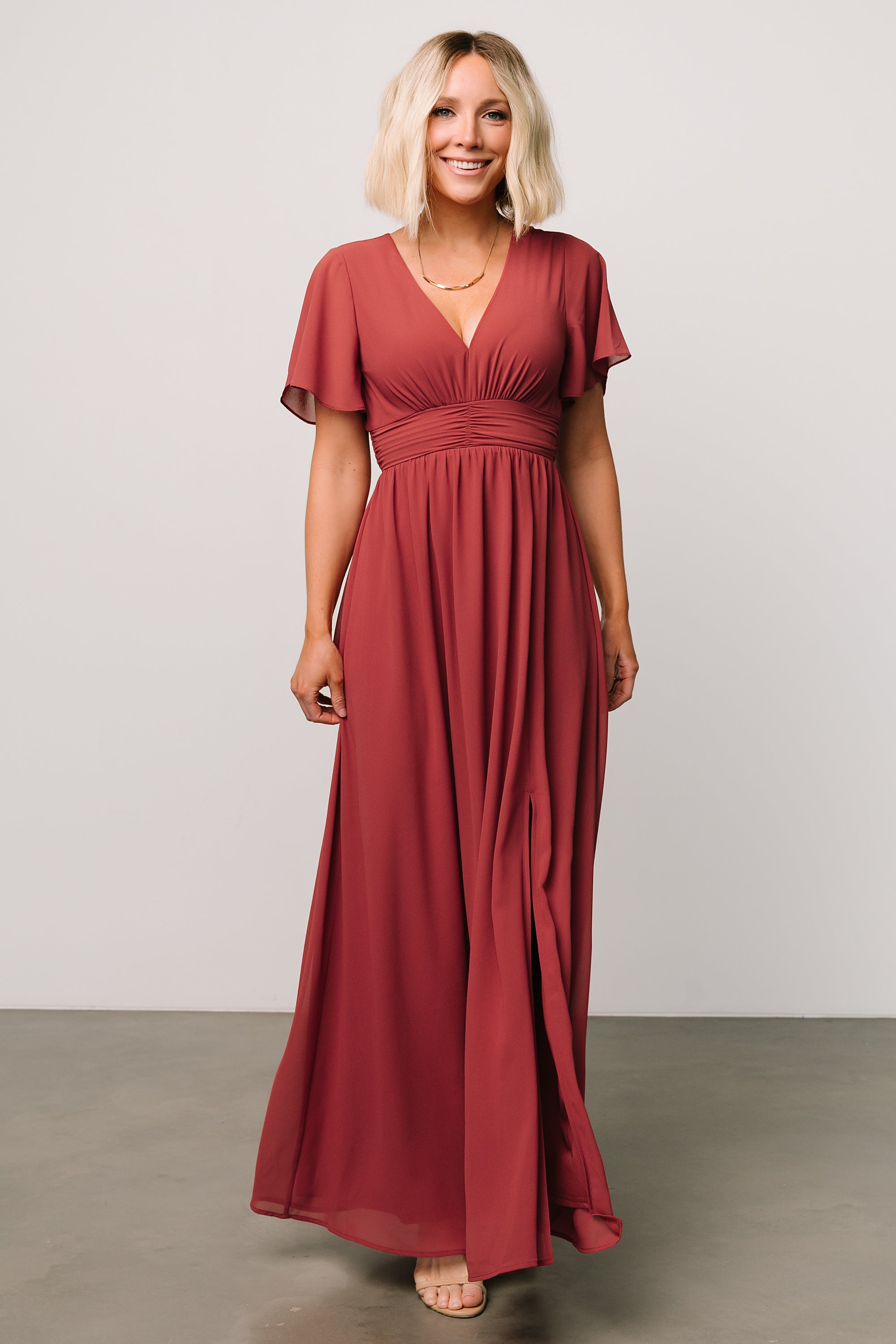 Ramona Maxi Dress | Terracotta Buy Cheap Clearance