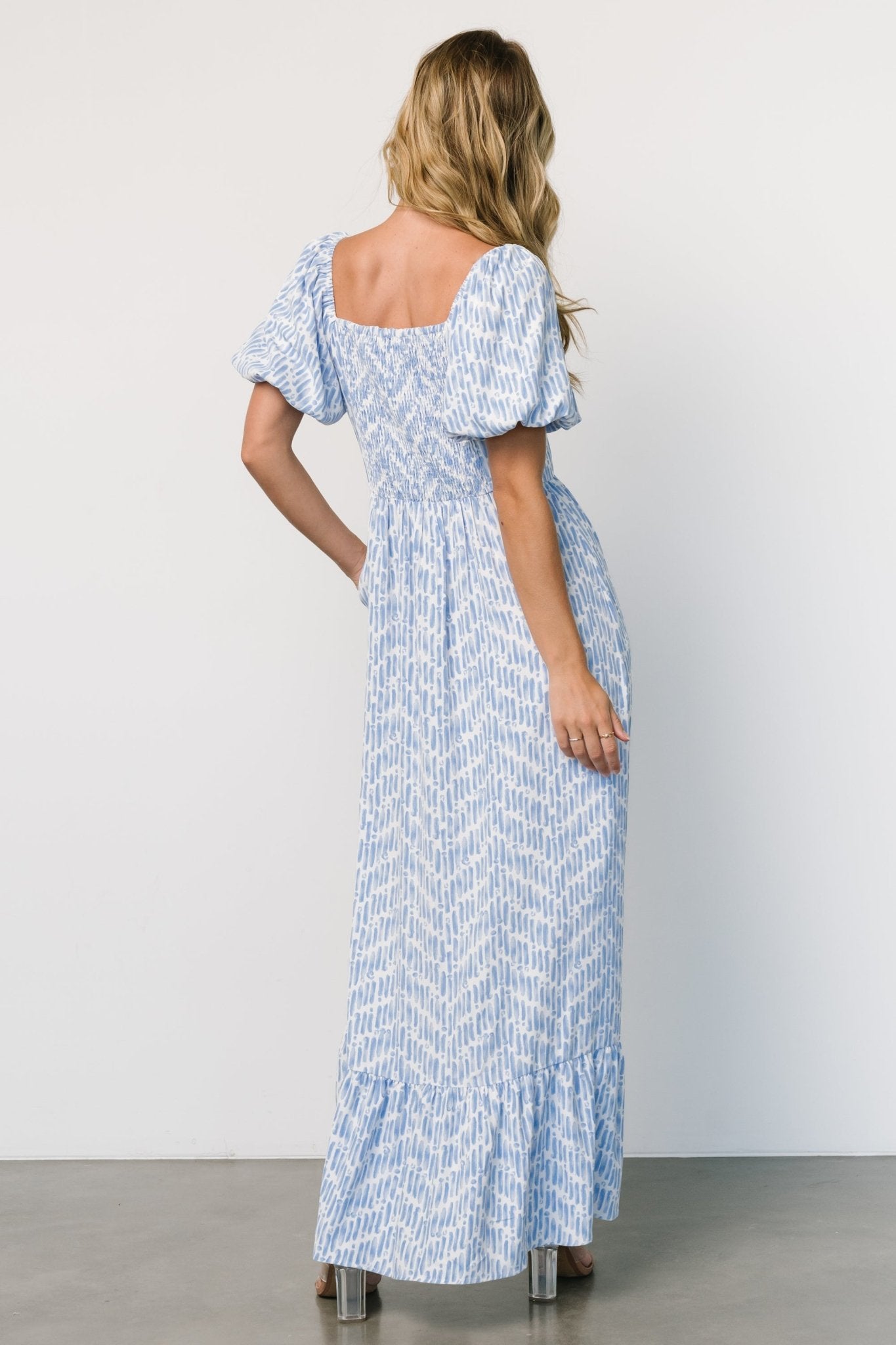 Durban Maxi Dress | Dusty Blue Print Cheap Best