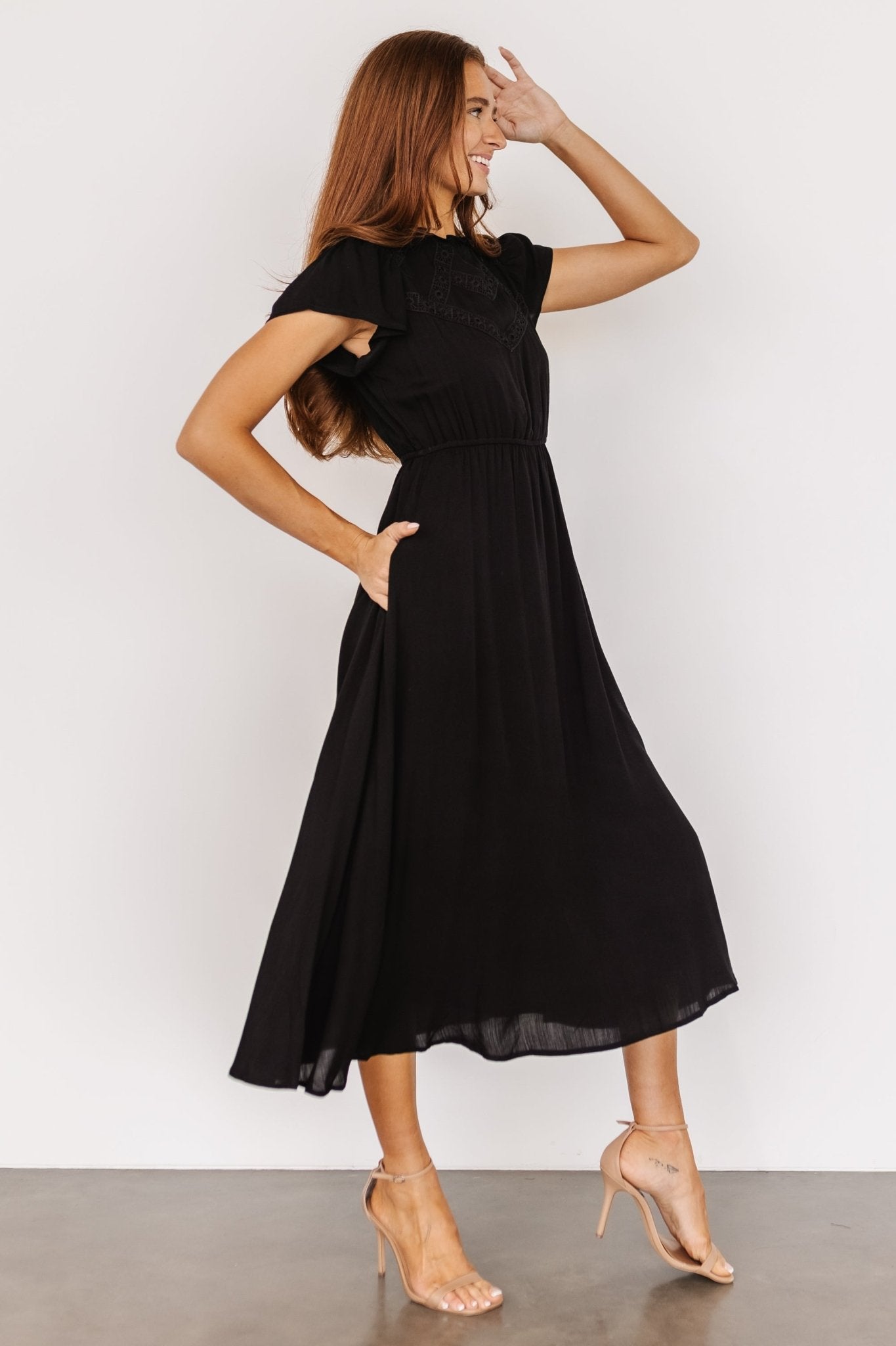 Prestyn Midi Dress | Black Discount 2025 Newest