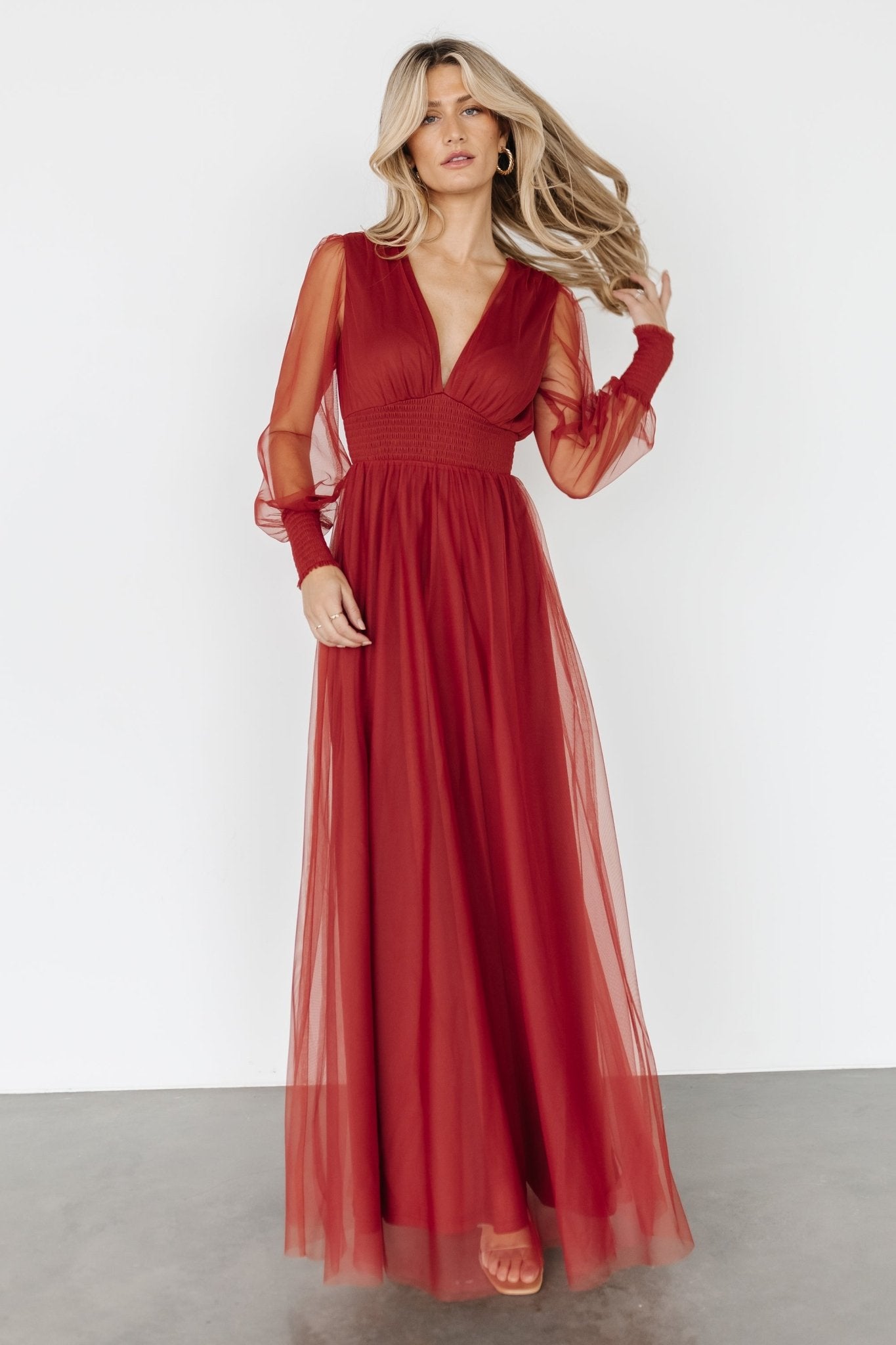 Layla Tulle Maxi Dress | Terracotta Free Shipping Online