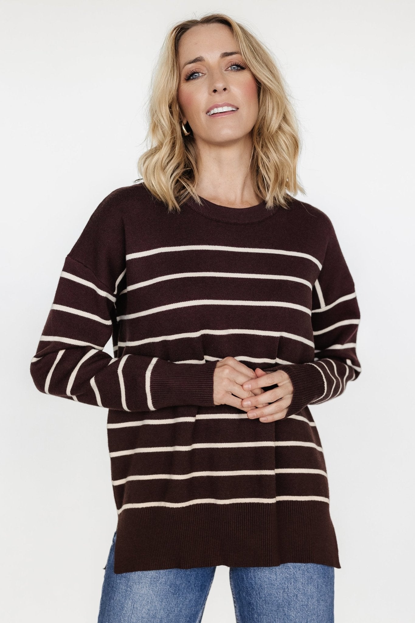 Colmar Striped Sweater | Clove + Cream Pick A Best Cheap Pice