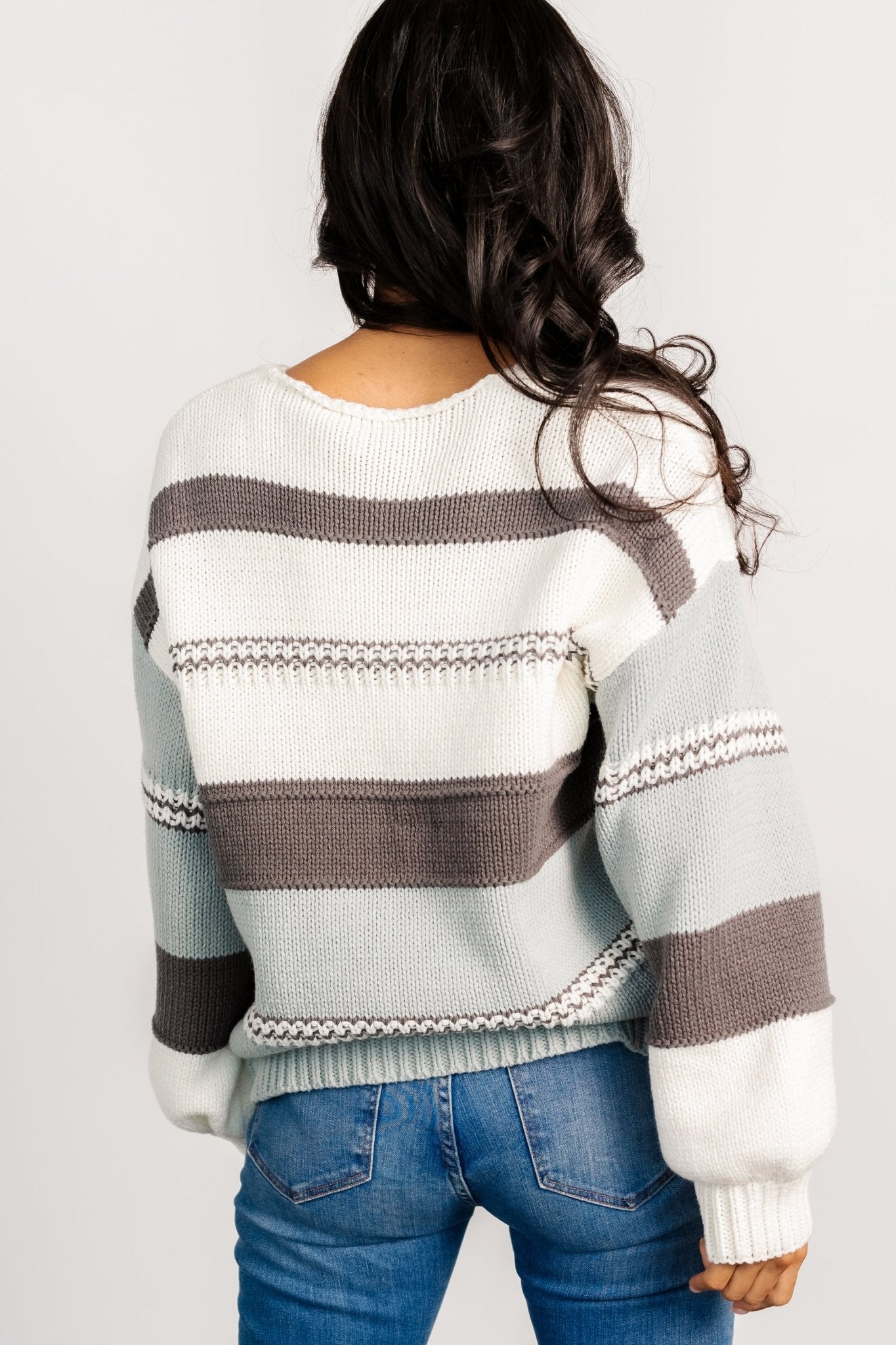 Glasgow Knit Sweater | Ivory Stripe Sale Fake