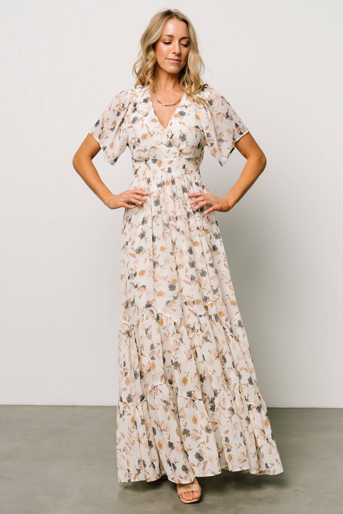 Katherine Maxi Dress | Multi Floral Collections For Sale