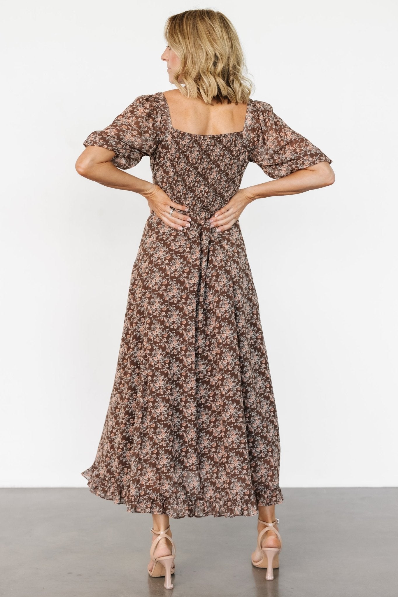 Camryn Maxi Dress | Brown Floral Discount 2025 Newest