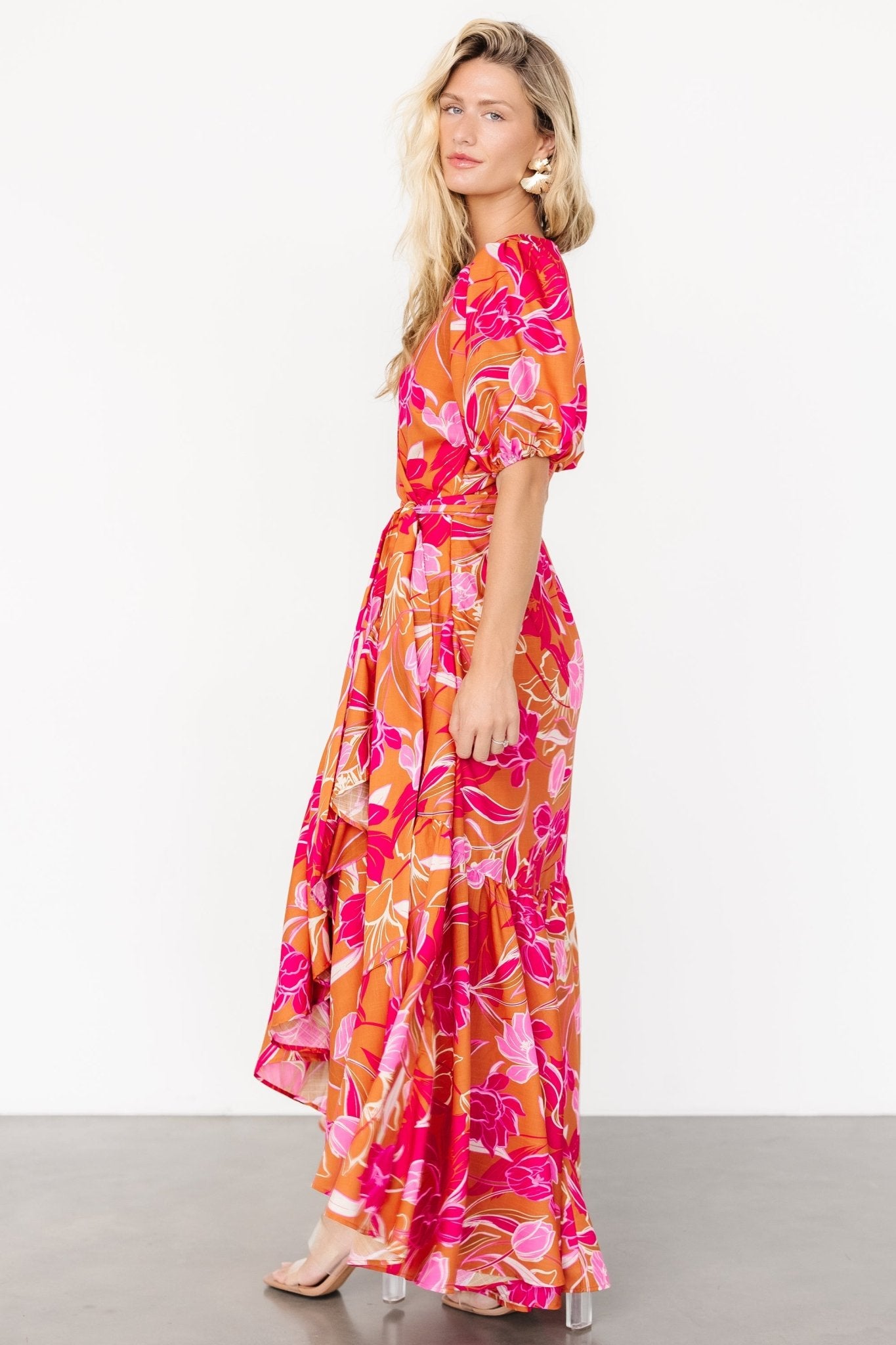 Lori Maxi Dress | Orange + Pink Floral Order