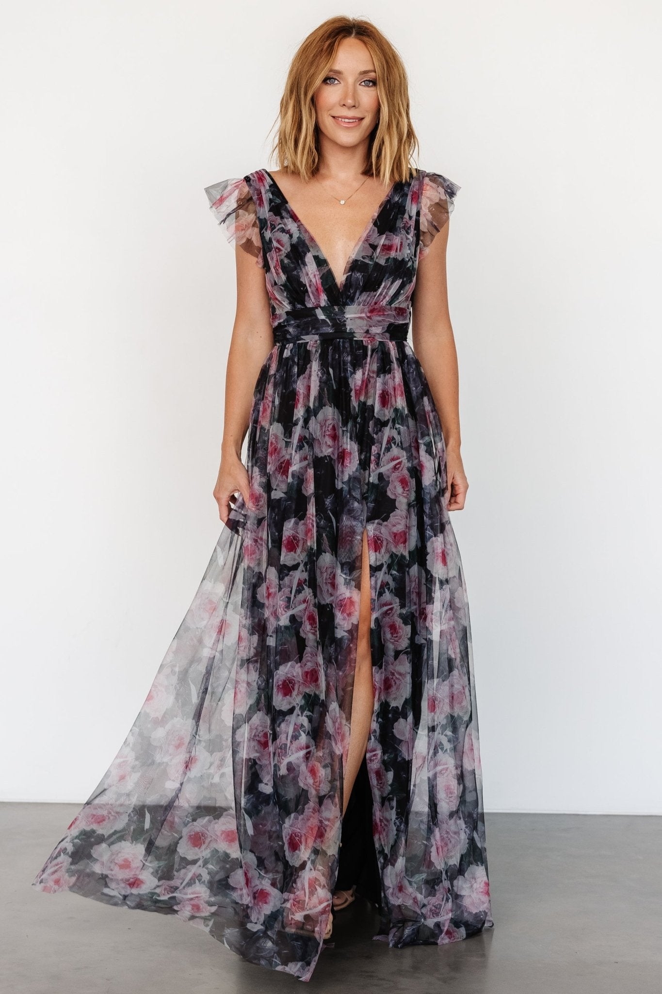 Carmine Maxi Dress | Black Floral Cheap Perfect