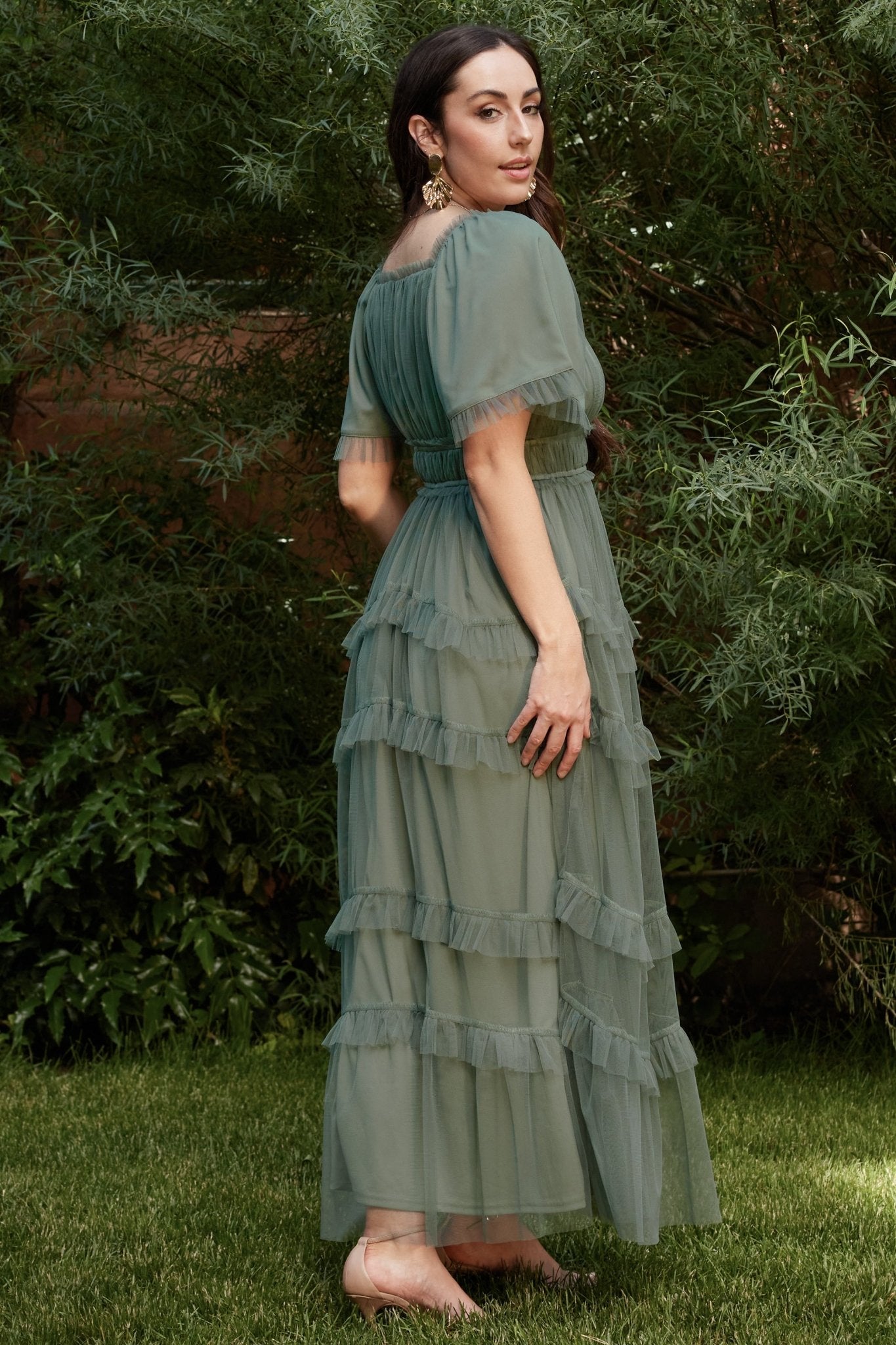 Magdalena Tulle Maxi Dress | Eucalyptus Big Sale Sale Online