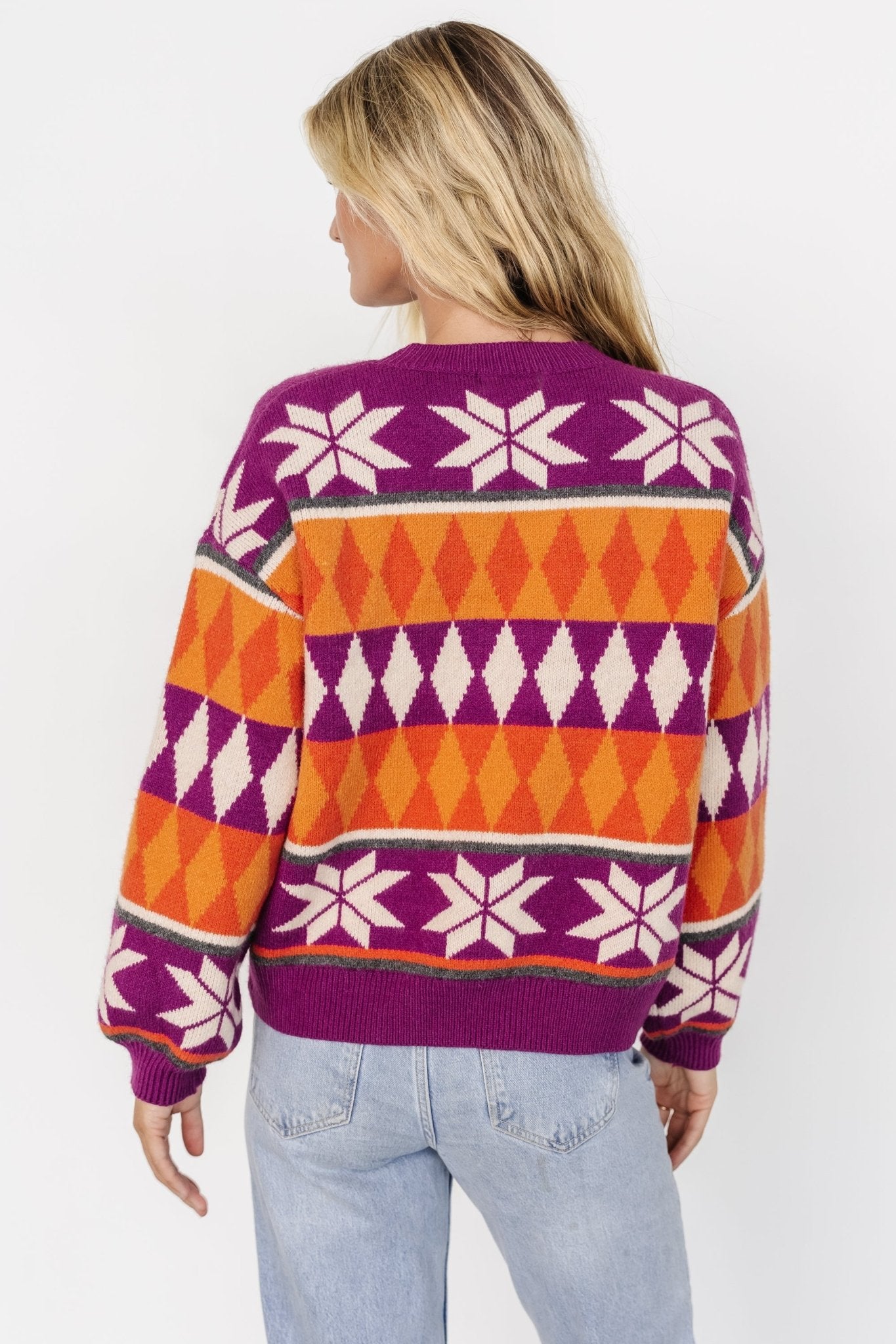 Zermatt Sweater | Magenta + Orange Print Cheapest Pice Sale Online