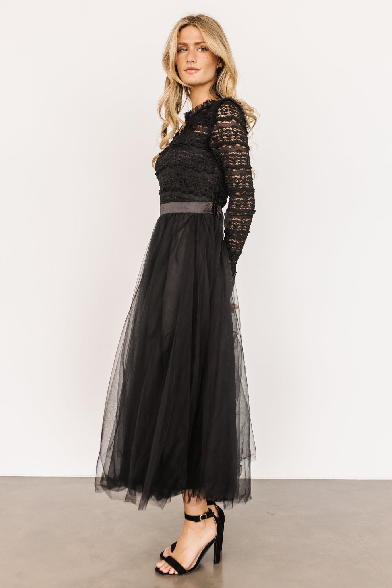 Lonnie Tulle Dress | Black Discount For Sale