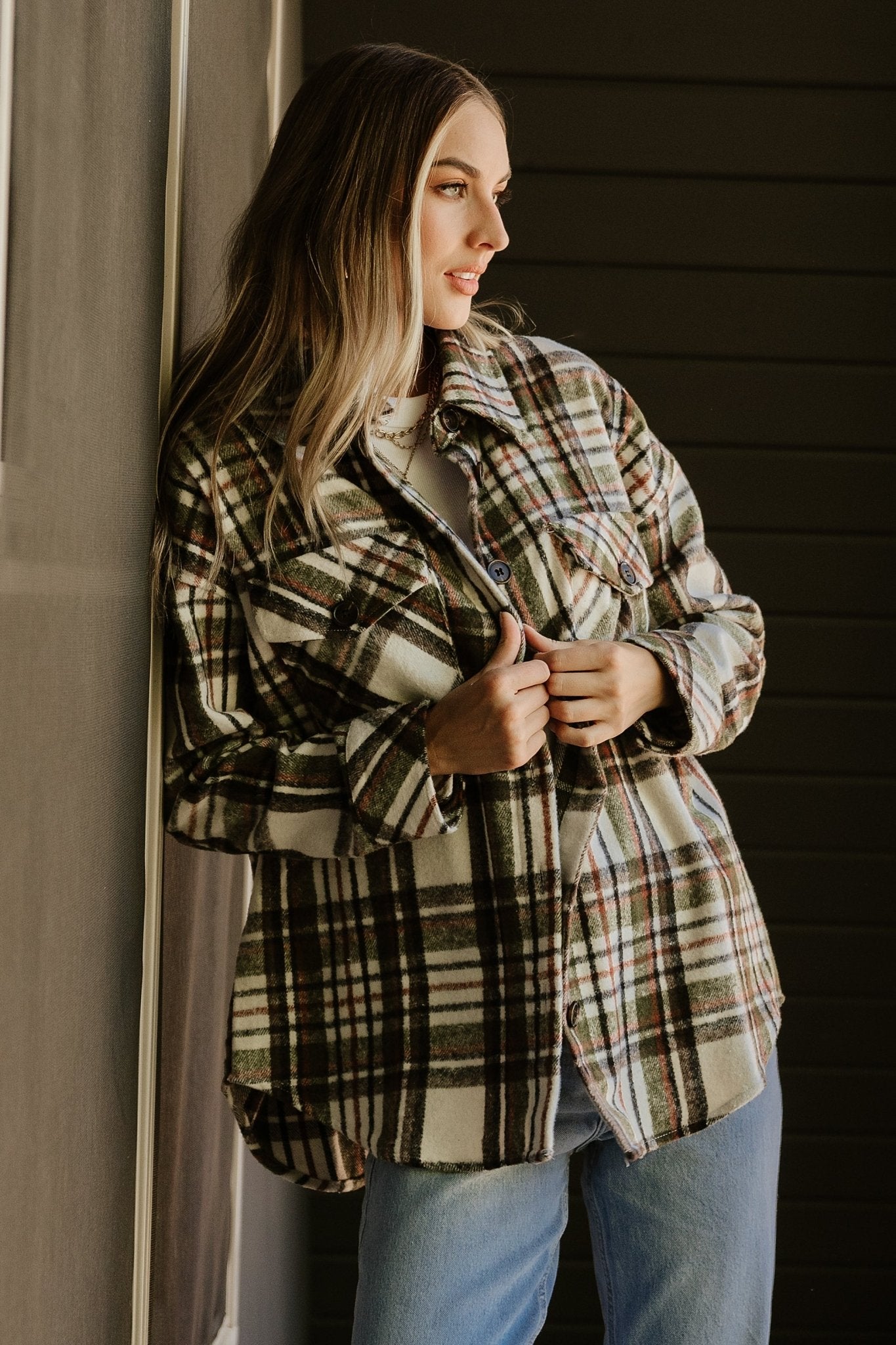 Polson Plaid Shacket | Ivory Multi Release Dates Authentic