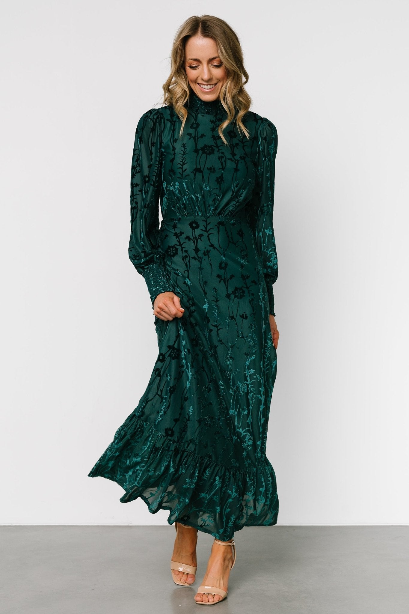 Penelope Velvet Maxi Dress | Emerald Buy Cheap Pay With Visa