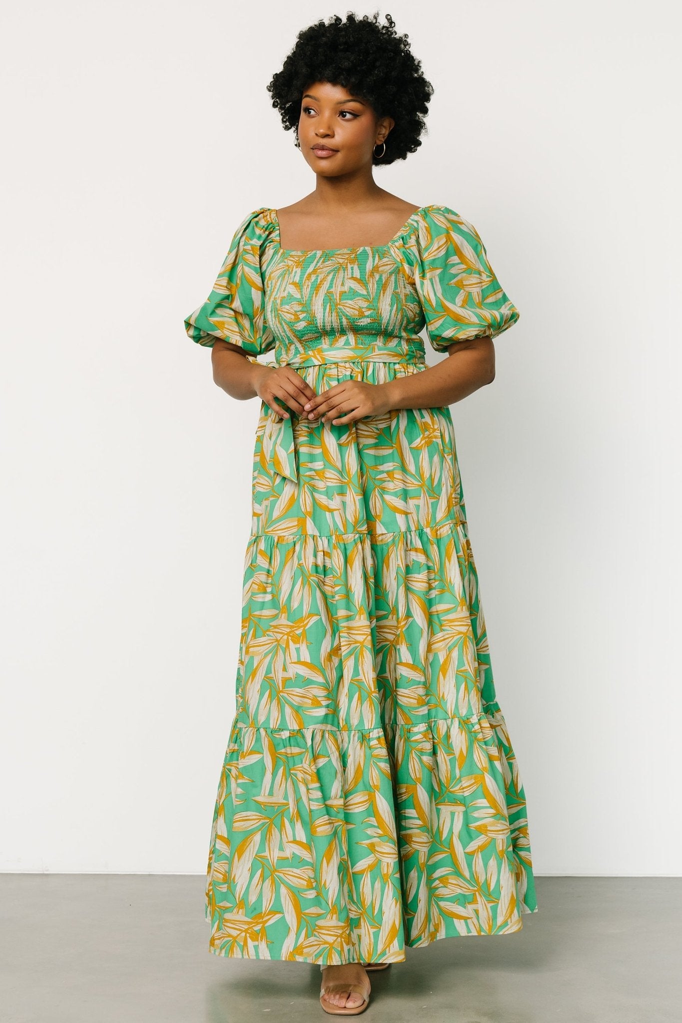 Forsythe Smocked Maxi Dress | Green Print Cheapest Pice For Sale