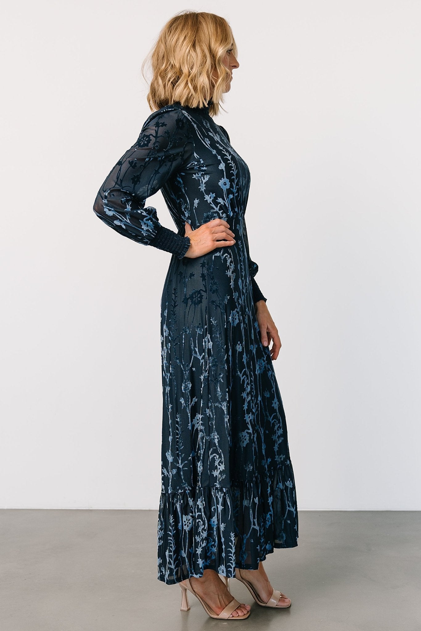 Penelope Velvet Maxi Dress | Midnight Blue 2025 New