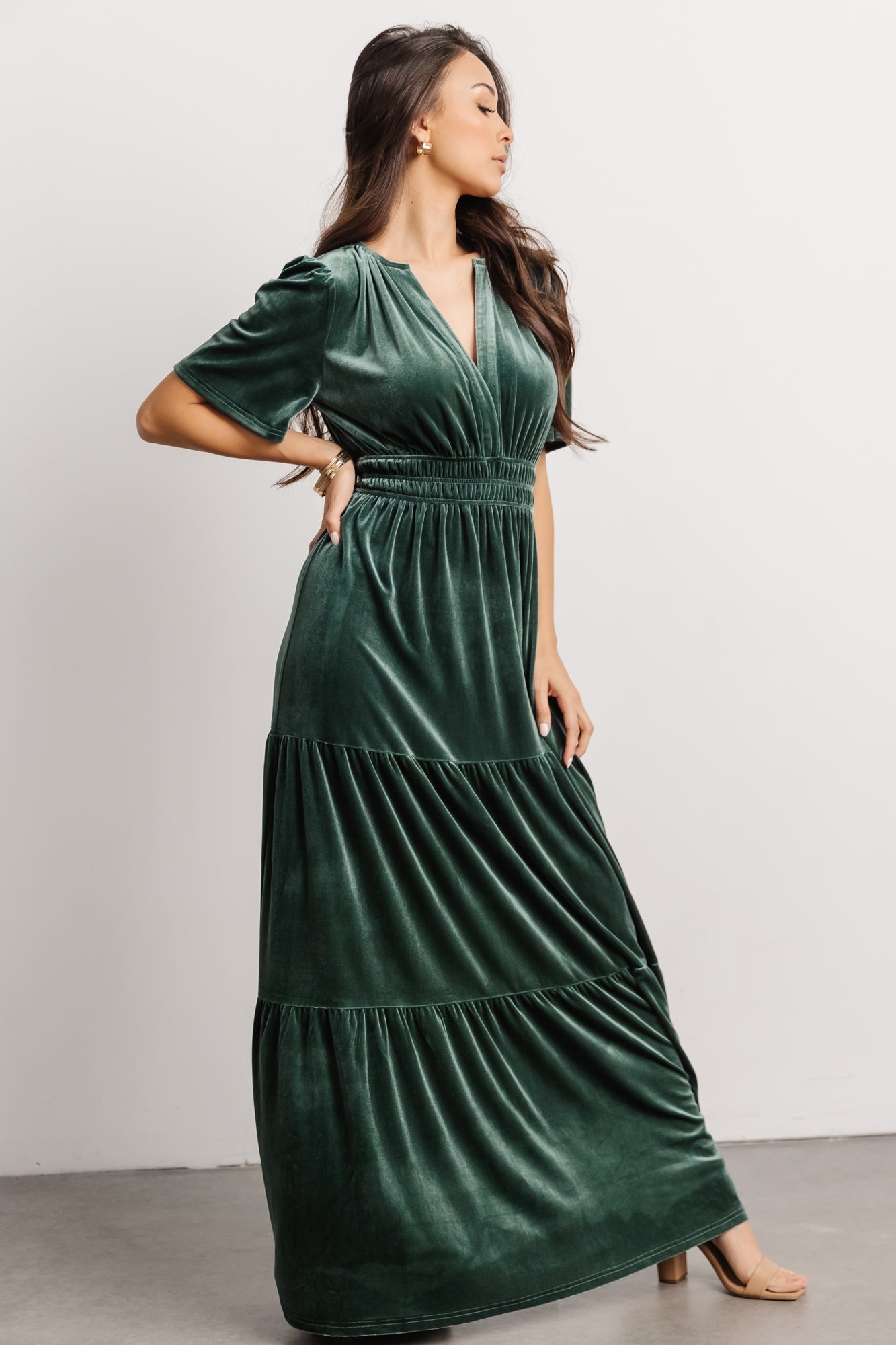 Artemis Velvet Maxi Dress | Deep Lagoon Exclusive Online