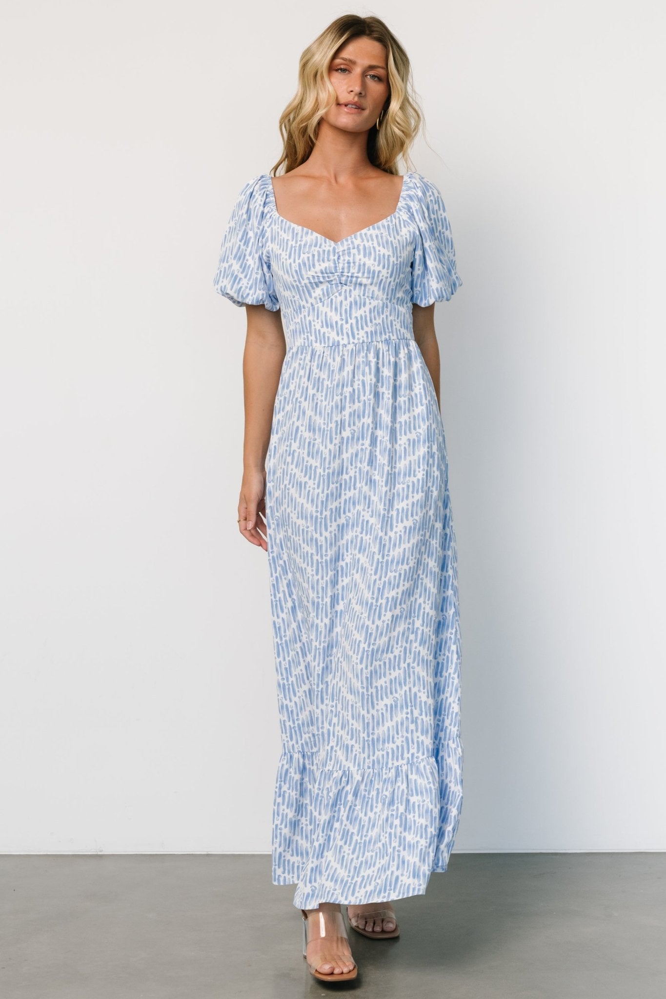 Durban Maxi Dress | Dusty Blue Print Cheap Best