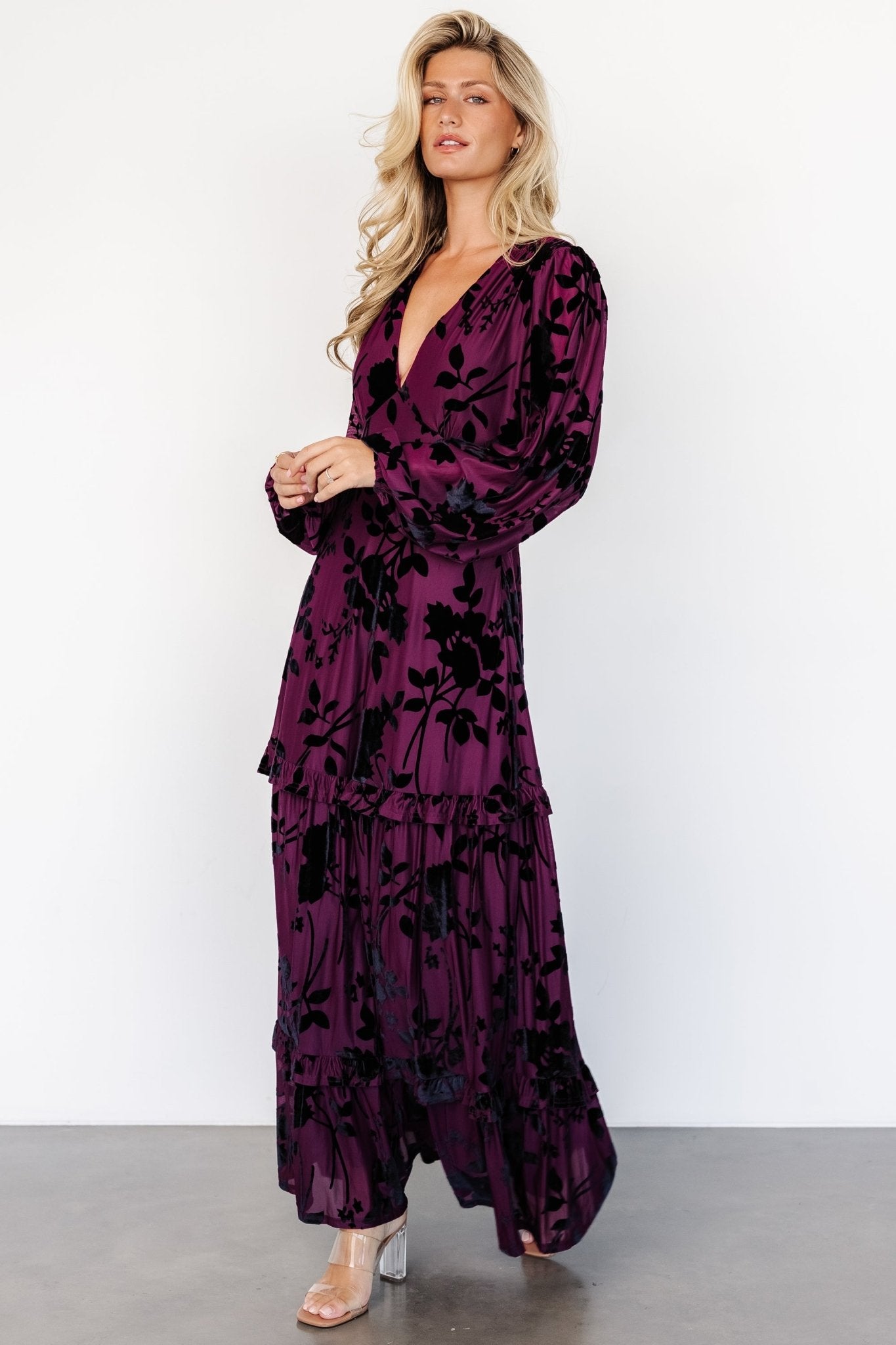 Liana Velvet Embossed Maxi Dress | Mulberry Free Shipping Outlet Locations