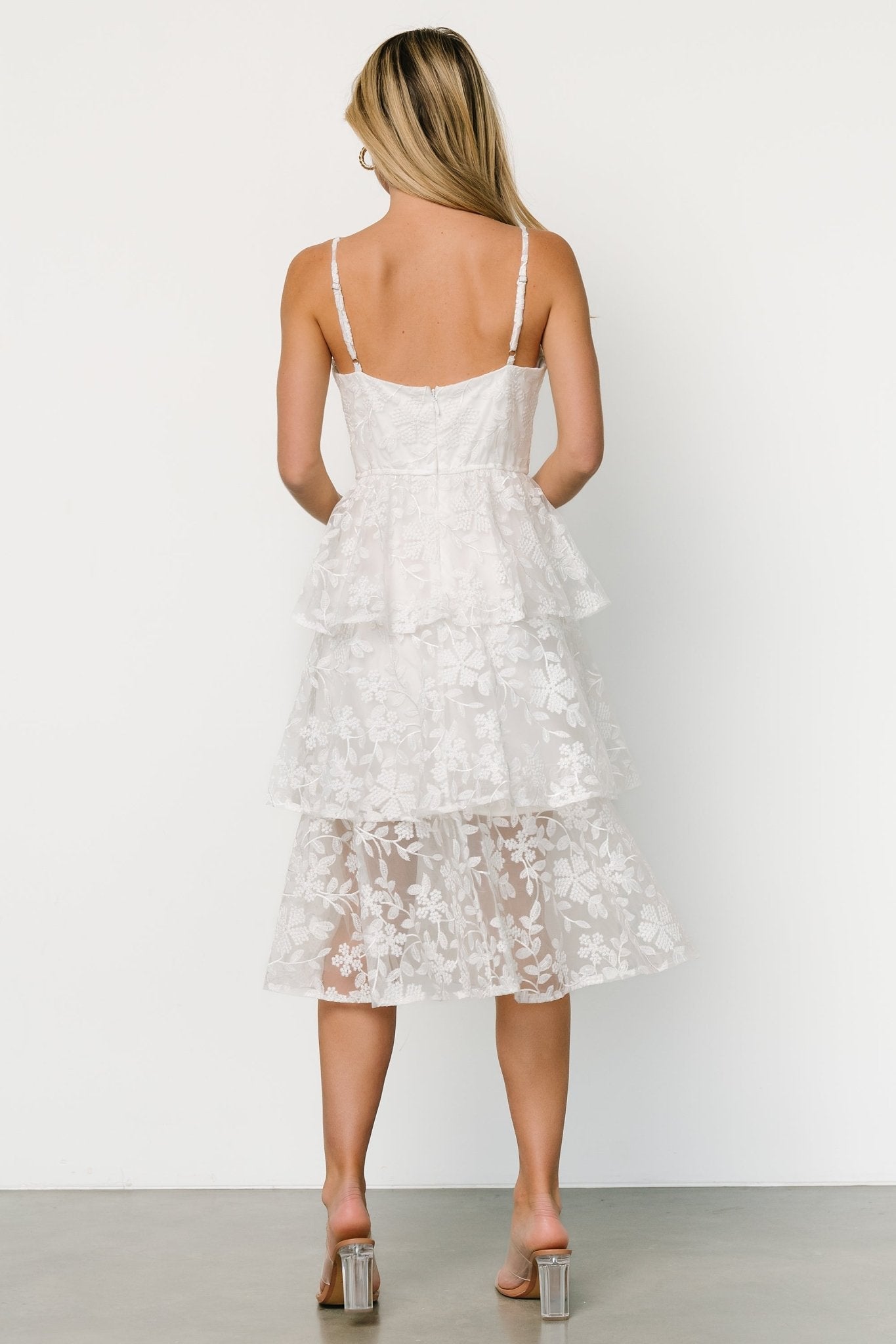 Giavanna Tiered Midi Dress | Off White Cheap Pice Cost