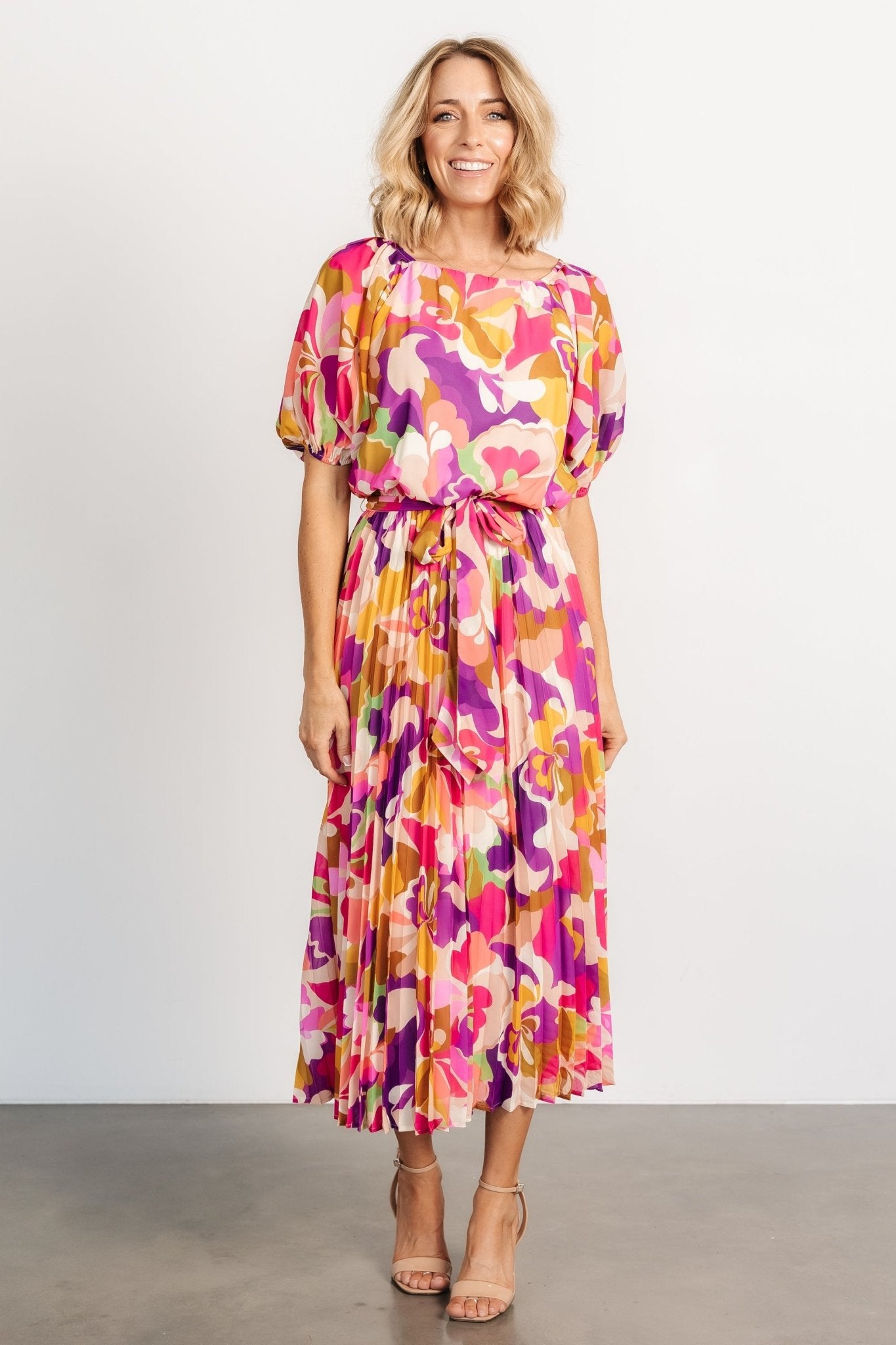 Maven Midi Dress | Multi Print Cheap Supply