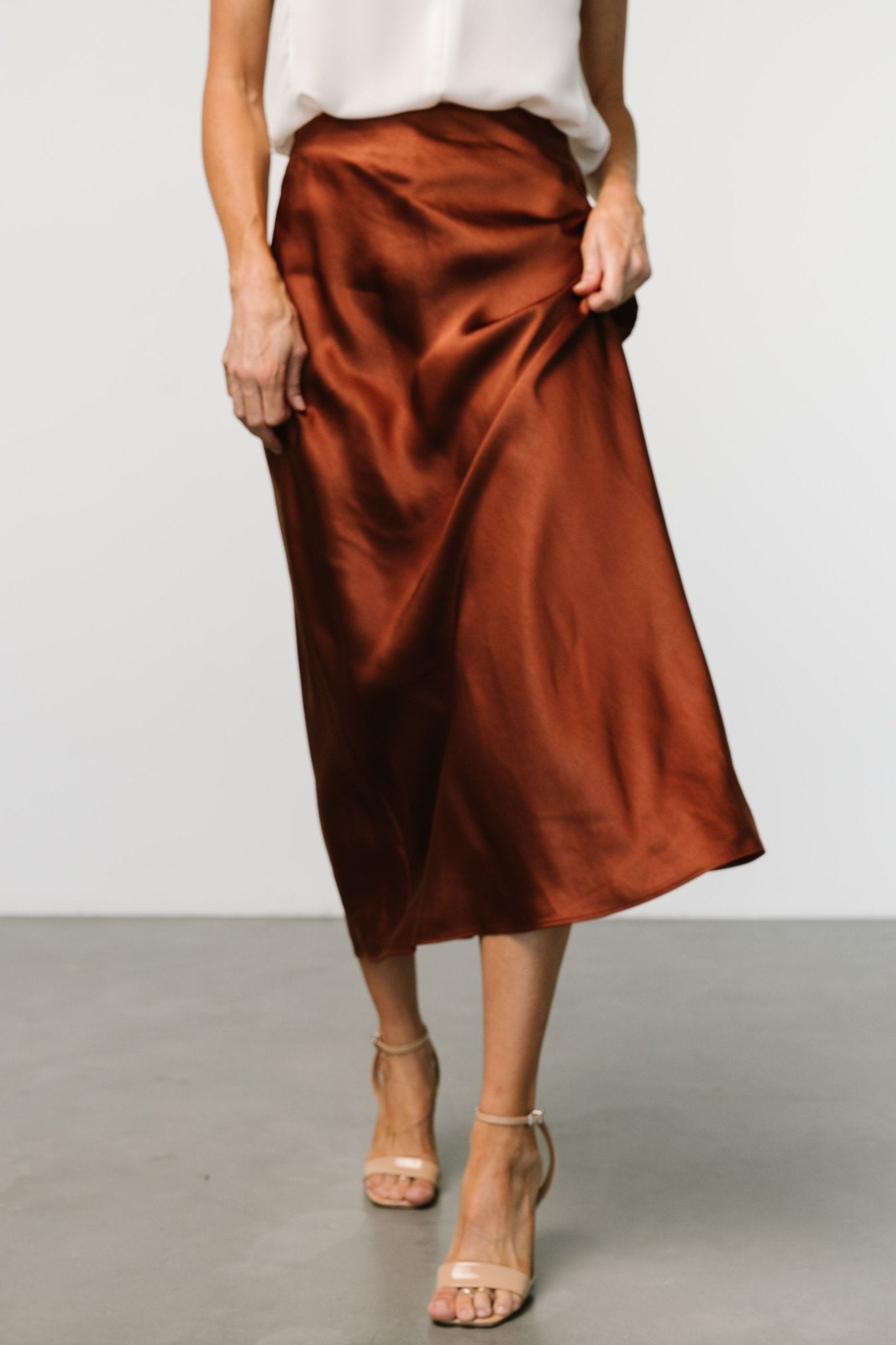 Celeste Satin Midi Skirt | Spice Cheap Sale Perfect