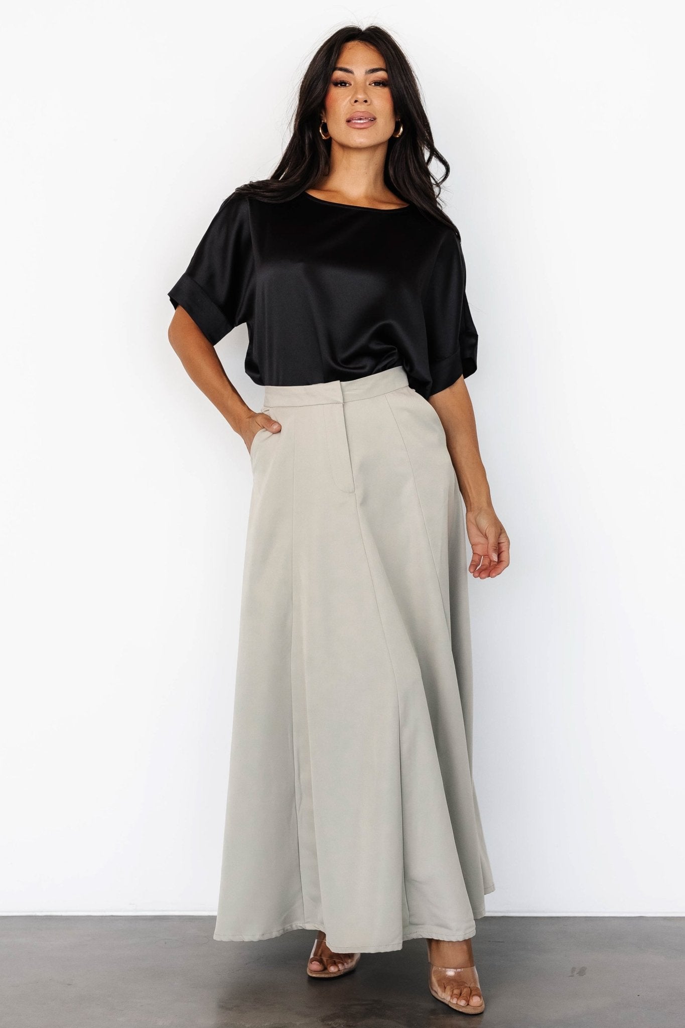 Shaylyn Maxi Skirt | Natural Free Shipping Cheap Pice