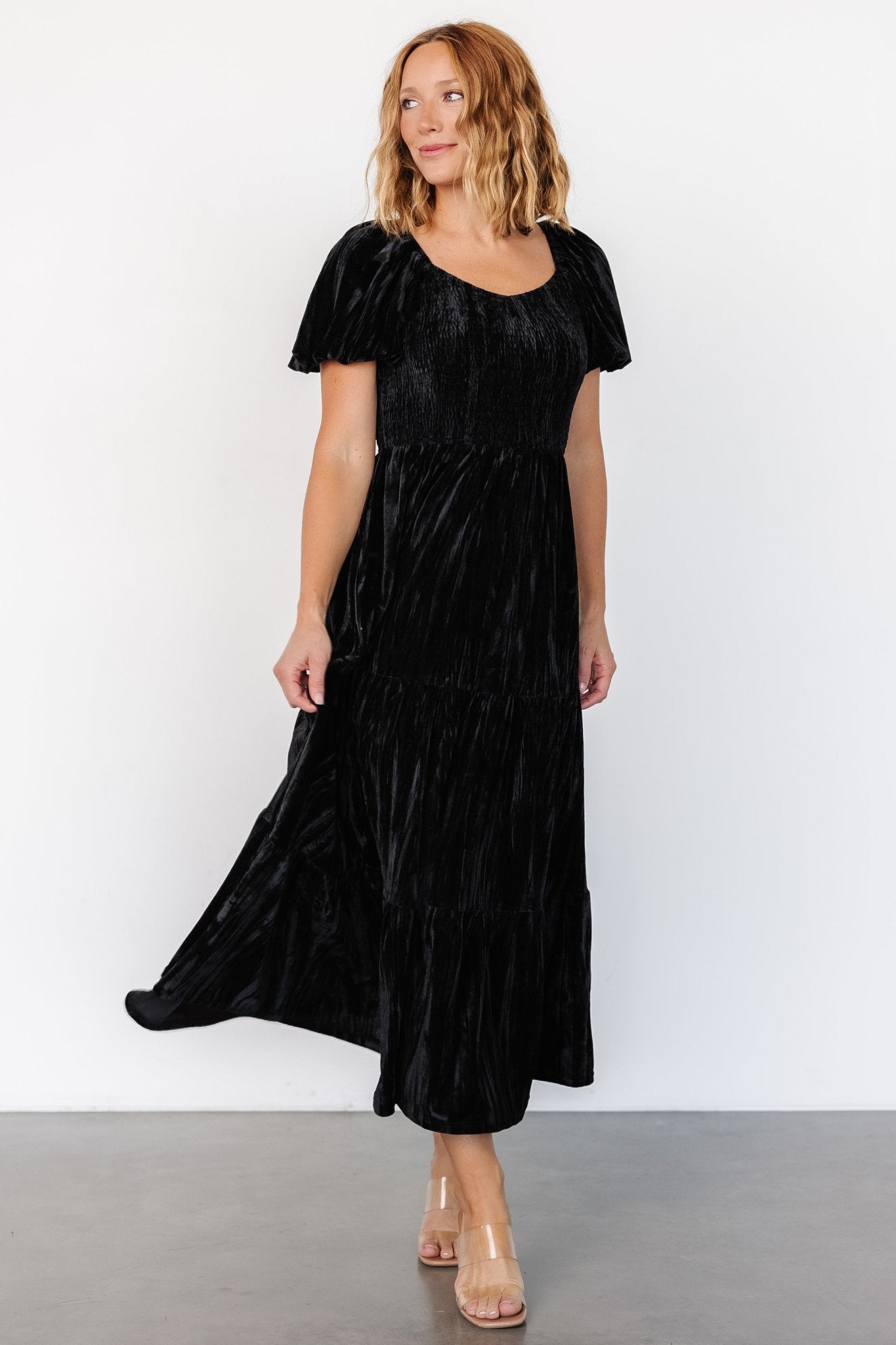 Colleen Velvet Maxi Dress | Black Best Pices