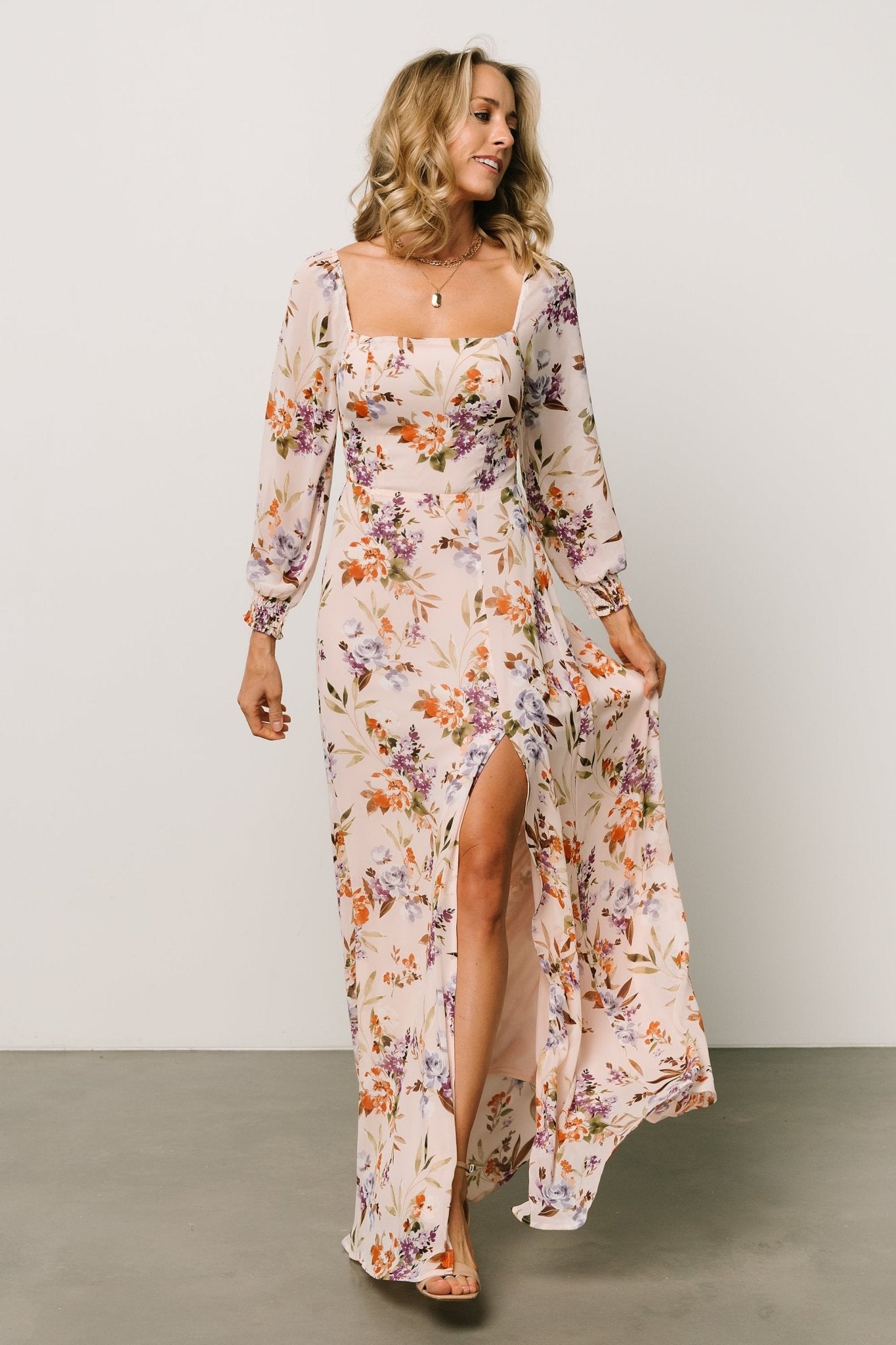 Giselle Maxi Dress | Blush Multi Floral Free Shipping For Cheap