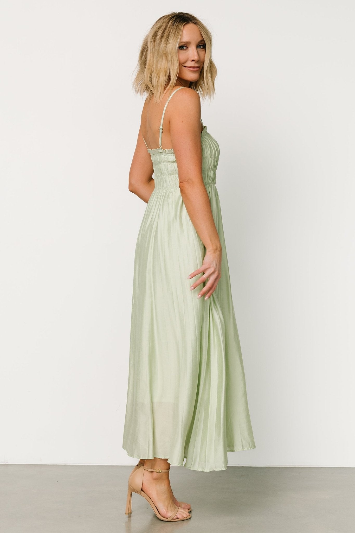 Hattie Maxi Dress | Light Sage Sale Clearance