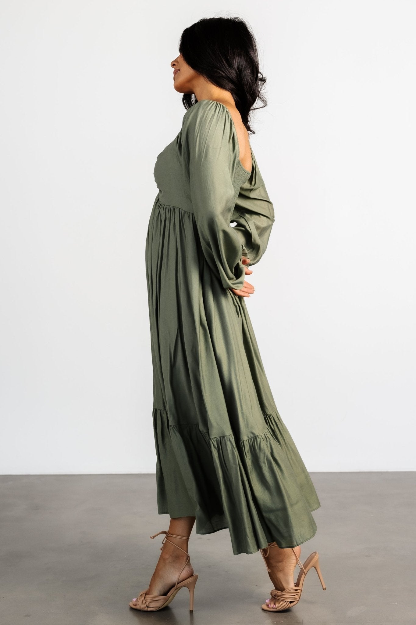 Brittany Long Sleeve Dress | Olive Pices Cheap Online