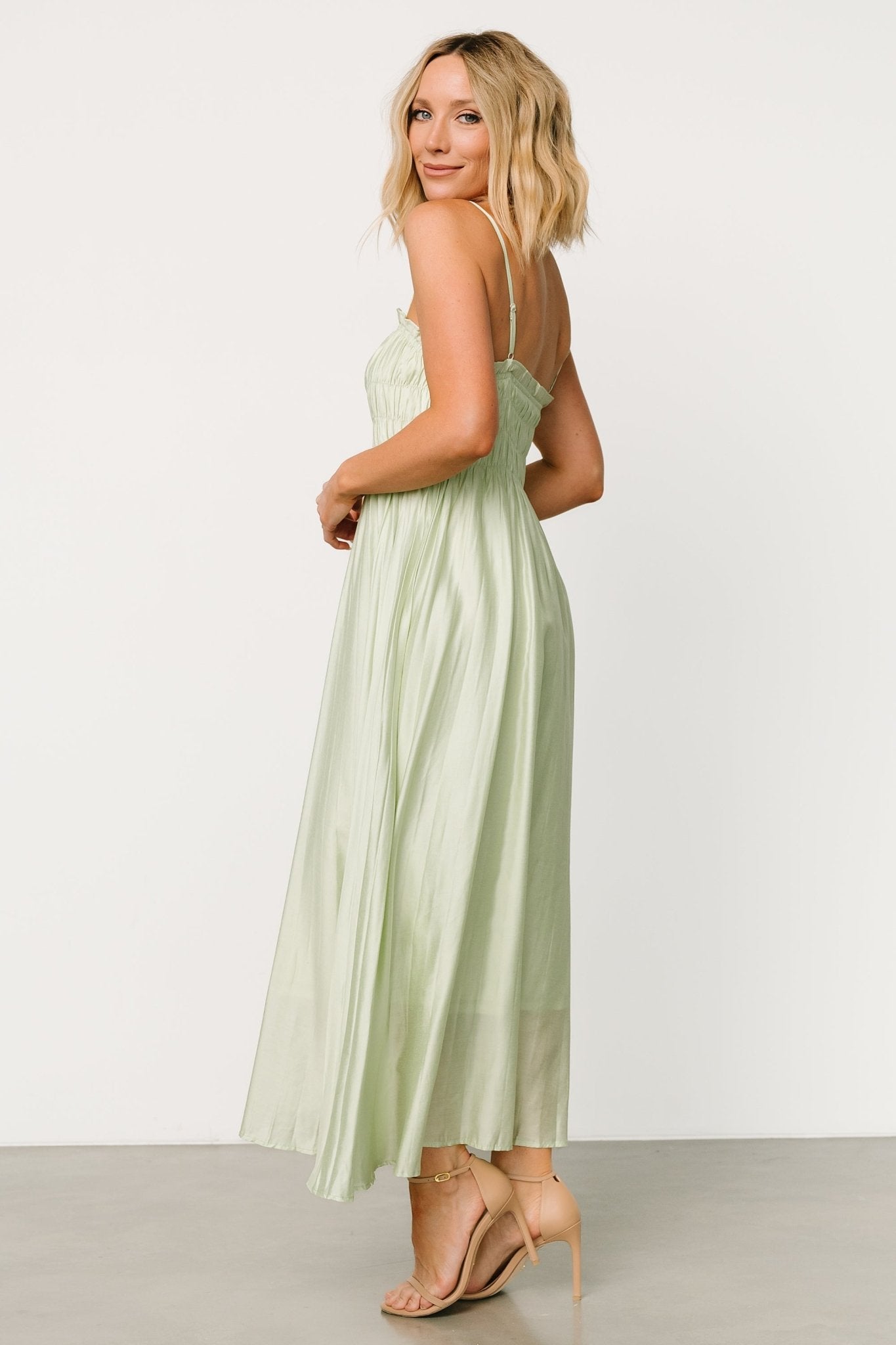 Hattie Maxi Dress | Light Sage Sale Clearance