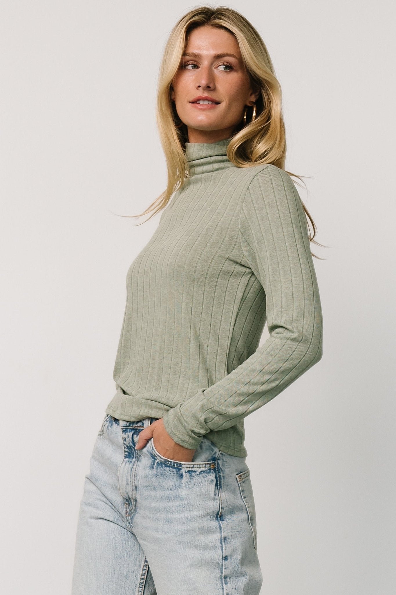 Axel Turtleneck Top | Sage Cheap Shop