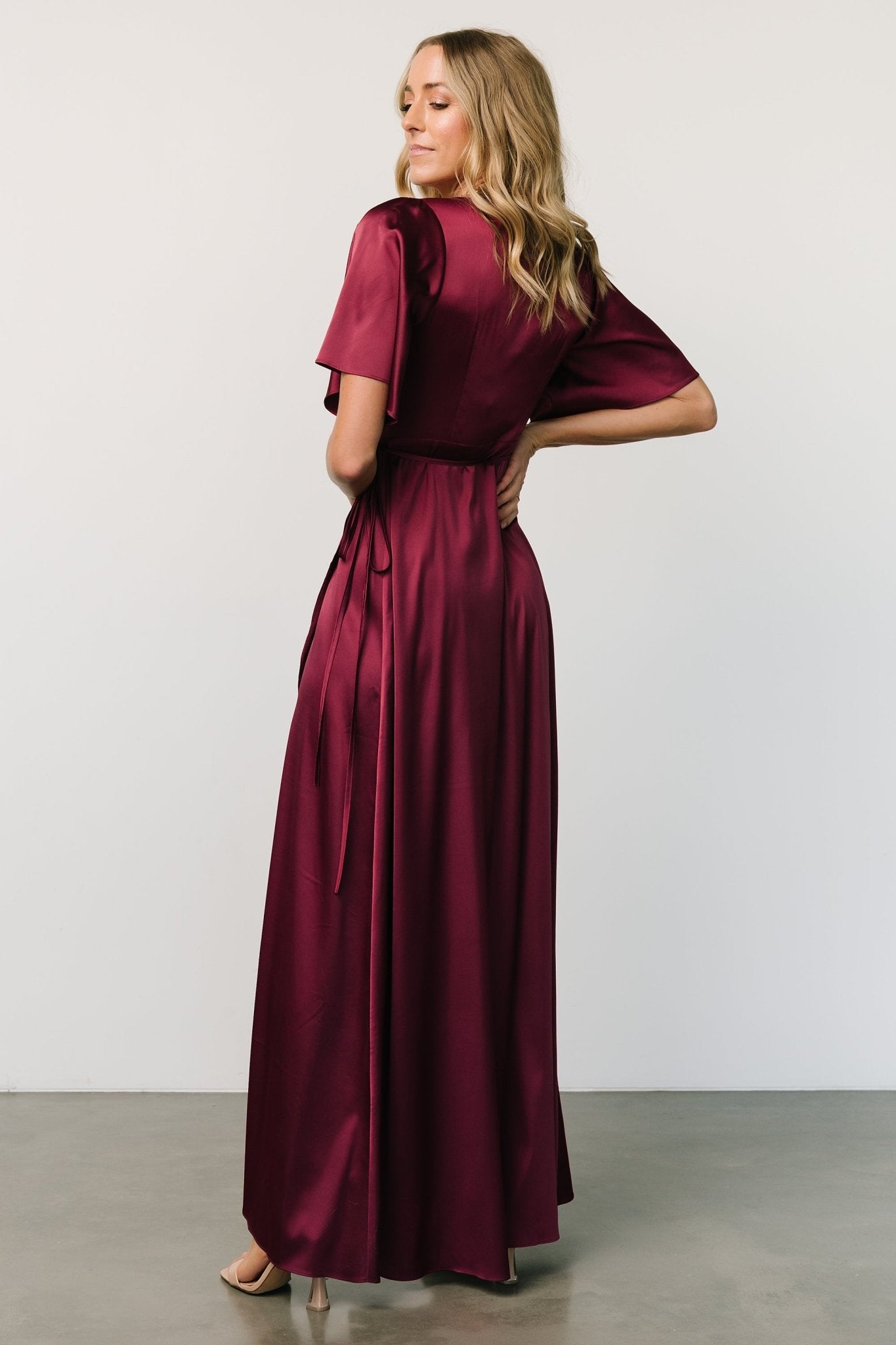 Vara Satin Maxi Wrap Dress | Mulberry Cheap Shop