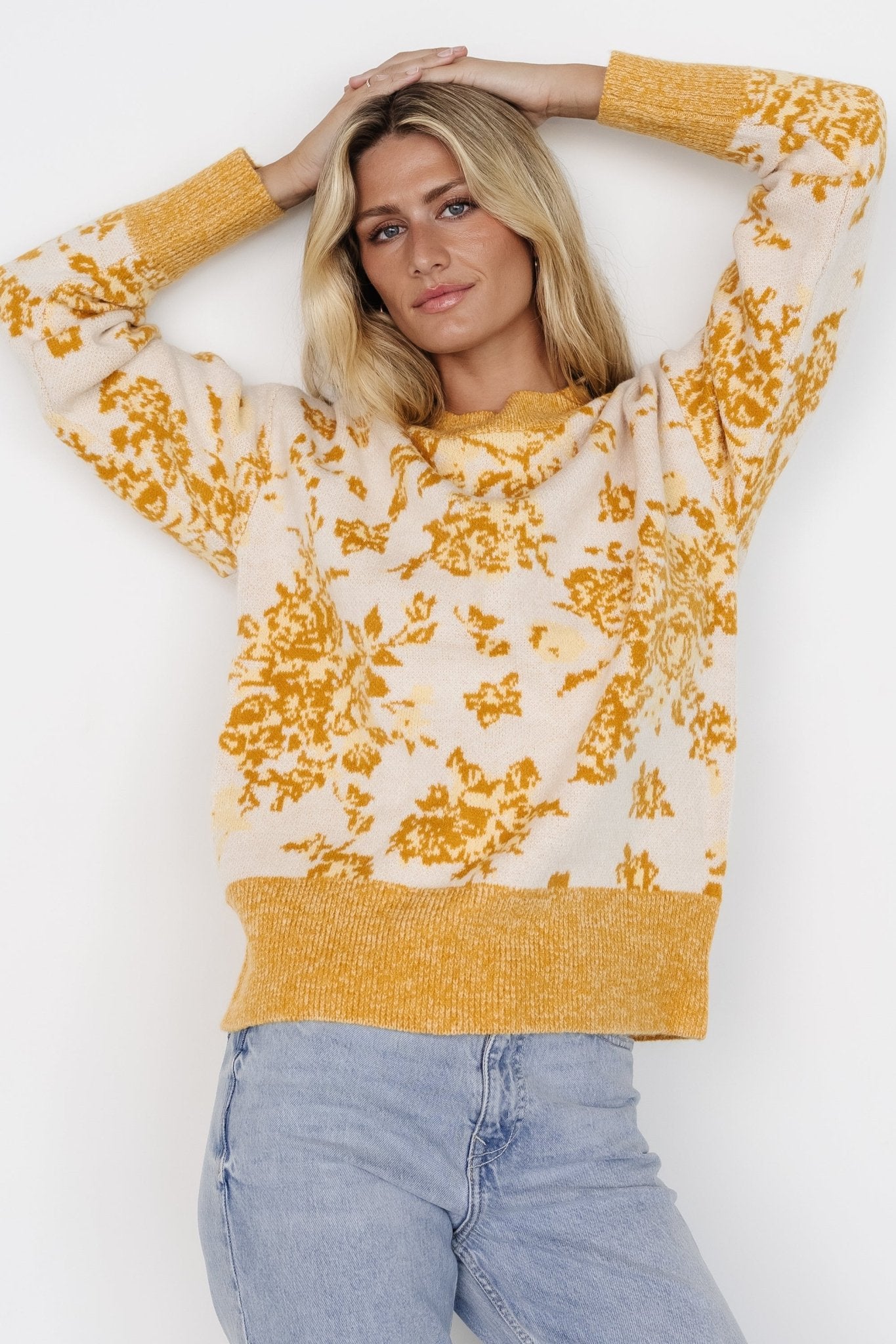 Legend Sweater | Mustard Print For Sale Wholesale Pice