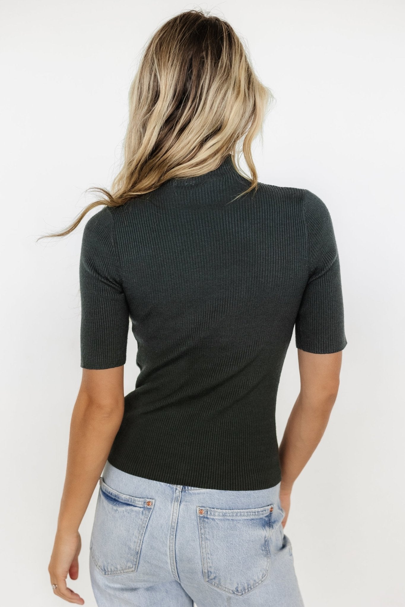 Liel Ribbed Top | Dark Green Discount From China