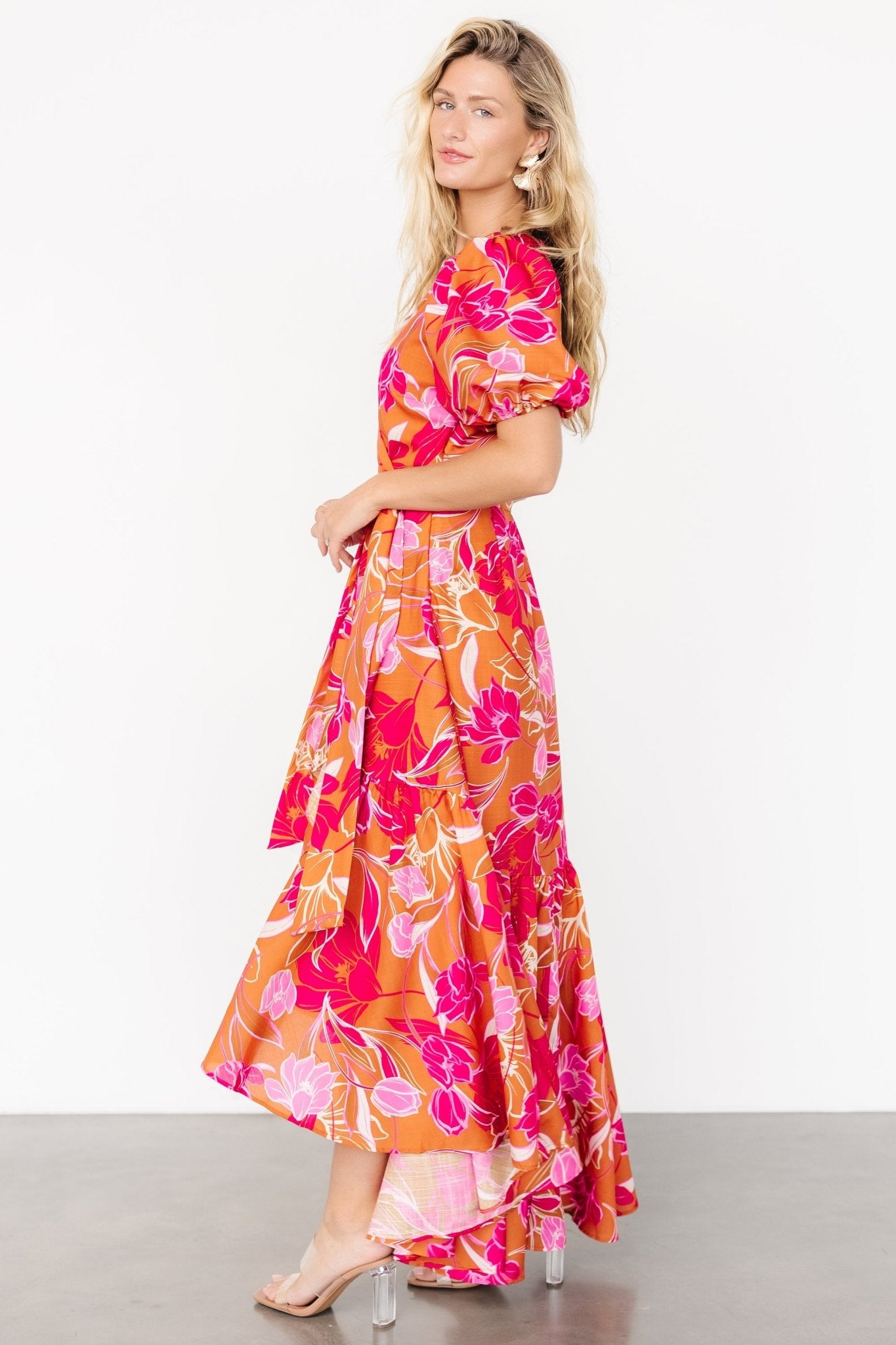 Lori Maxi Dress | Orange + Pink Floral Order