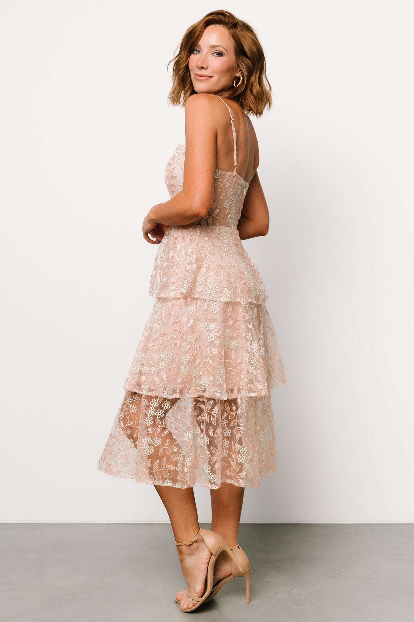 Georgiana Embroidered Midi Dress | Nude + Rose Get Authentic