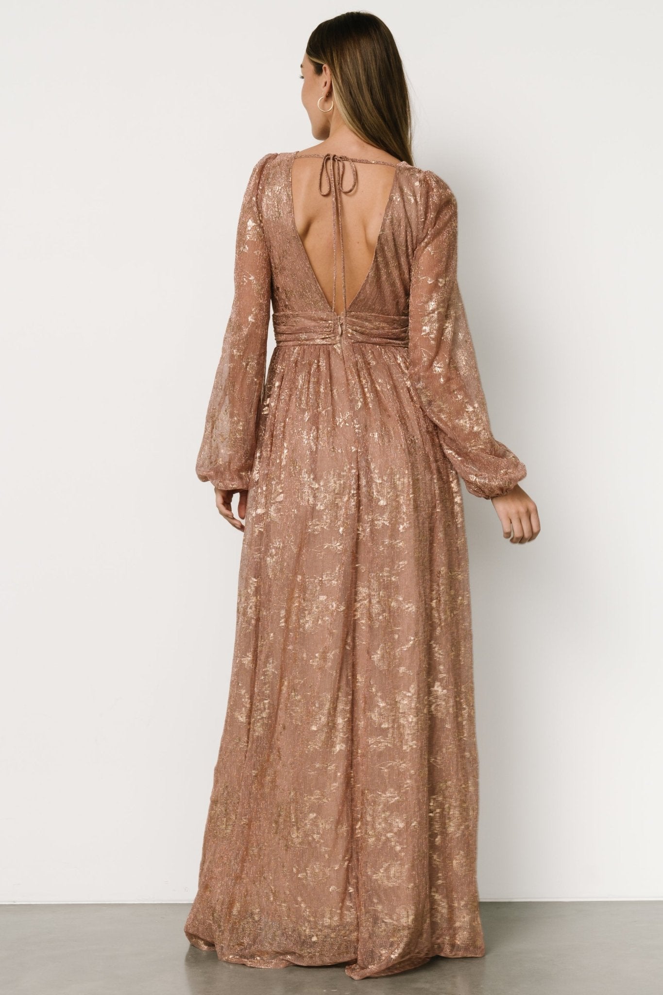 Charlene Maxi Dress | Rose Gold For Cheap Online