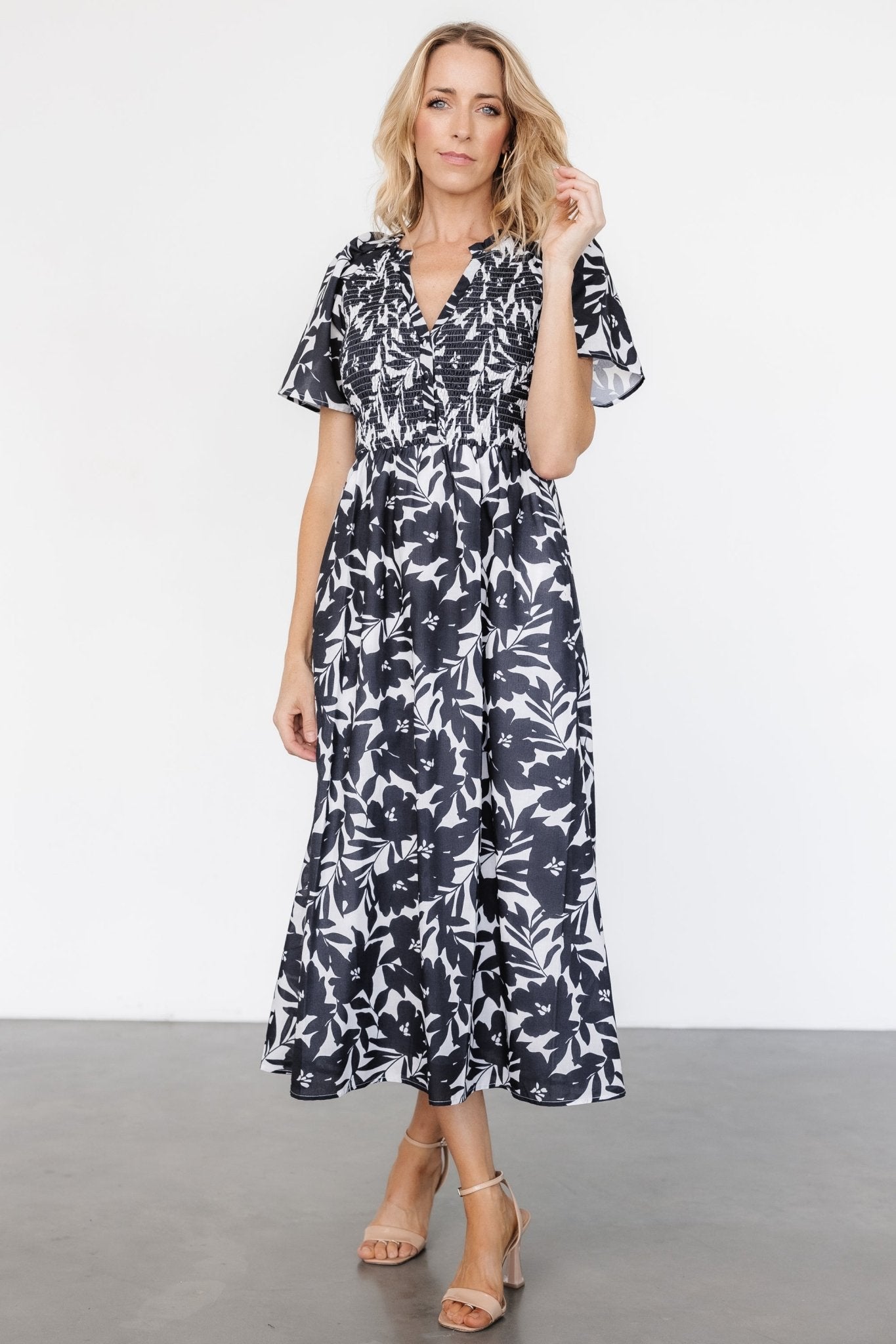 Annise Midi Dress | Black Floral How Much Online