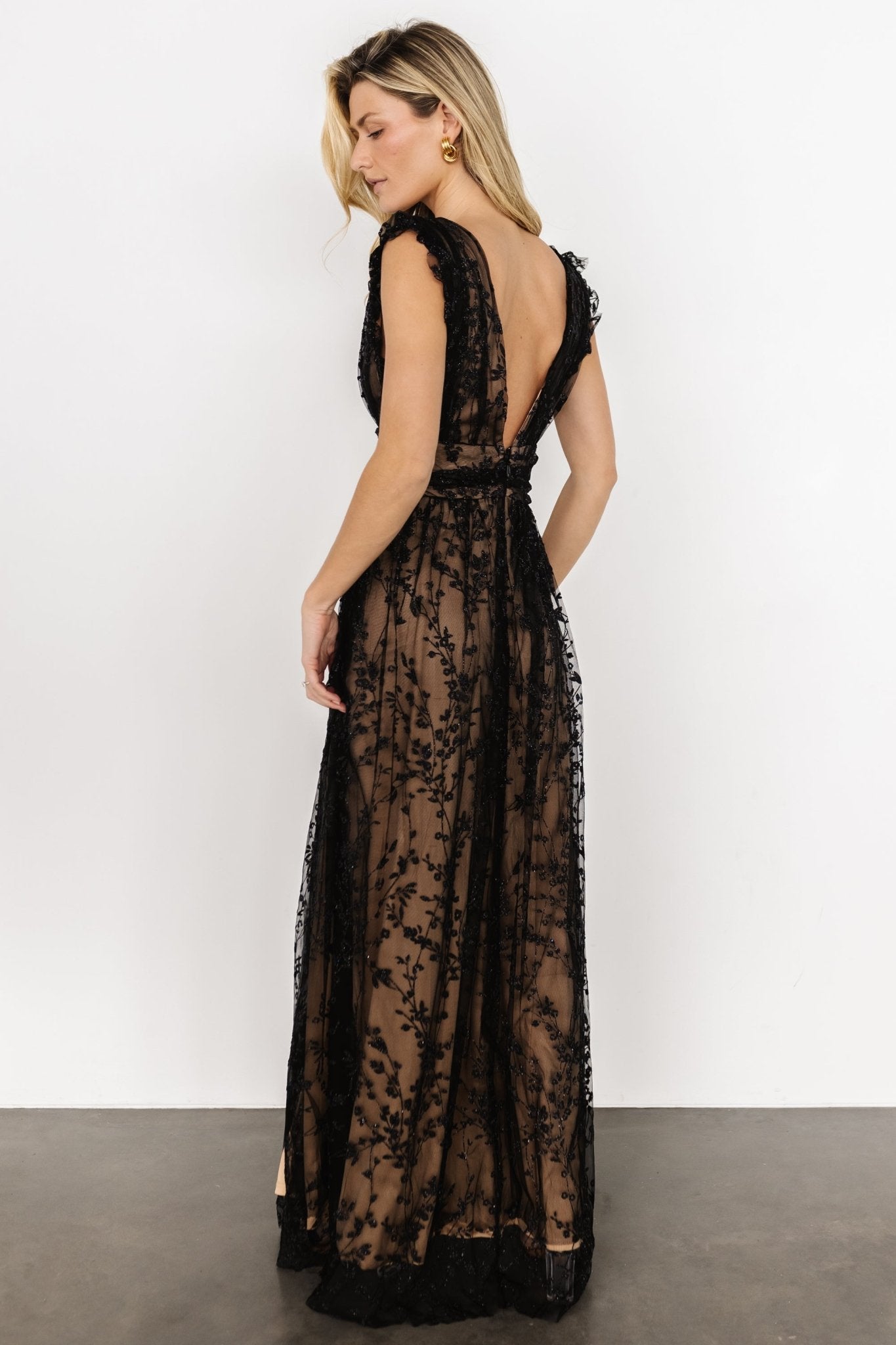 Arlene Shimmer Gown | Black + Nude Cheap Wide Range Of