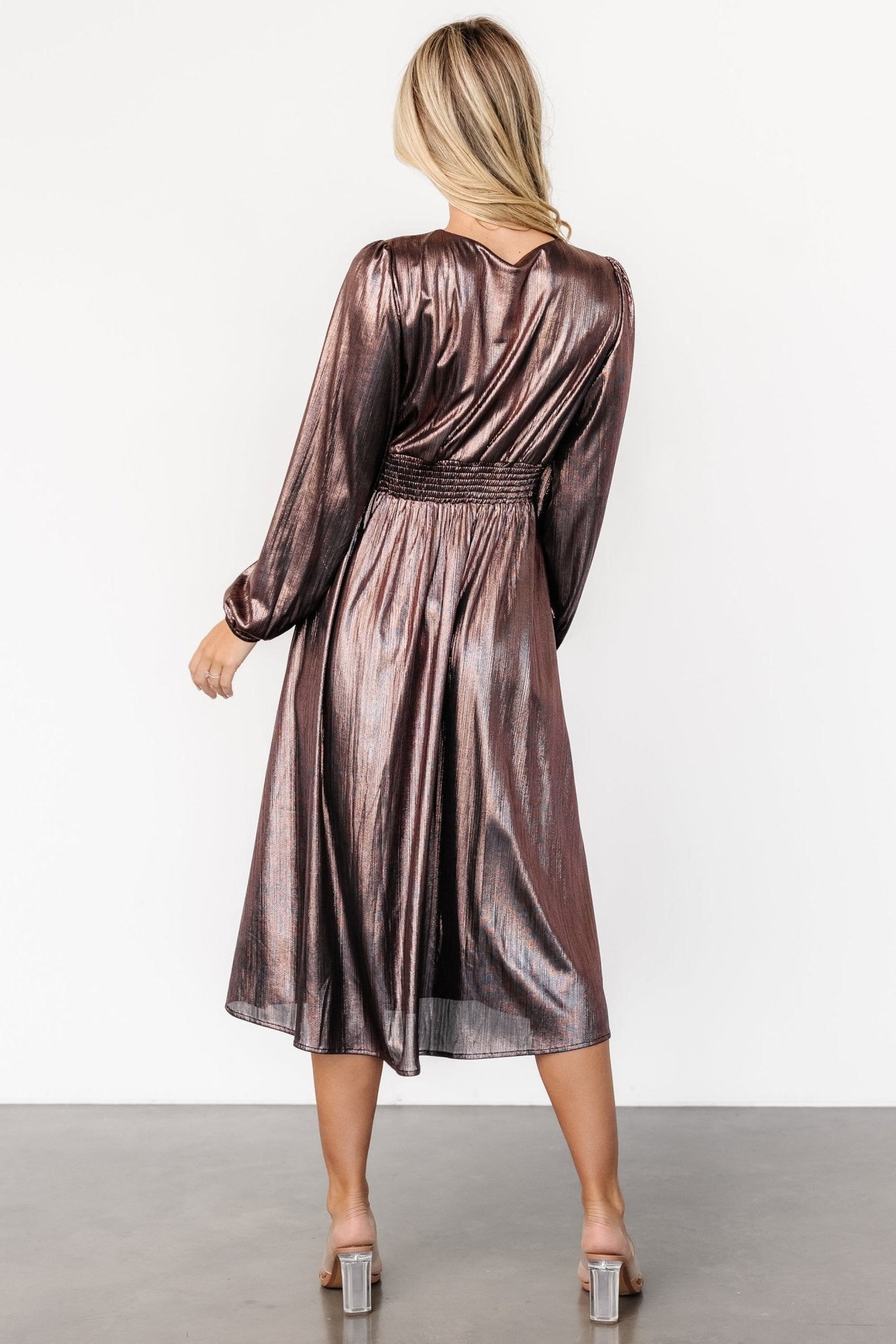 Aisha Shimmer Dress | Bronze Buy Cheap Visit New