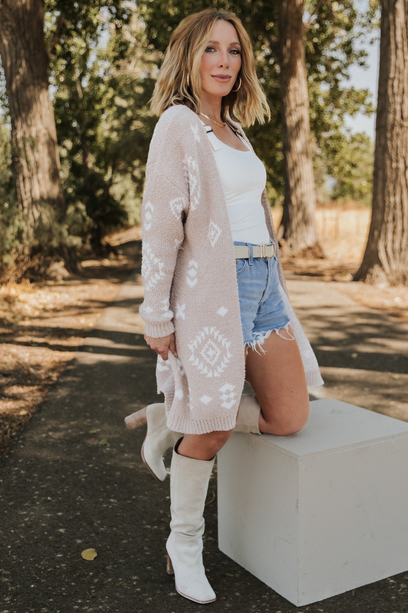 Missoula Oversized Cardigan | Sand + Off White Cheap Purchase