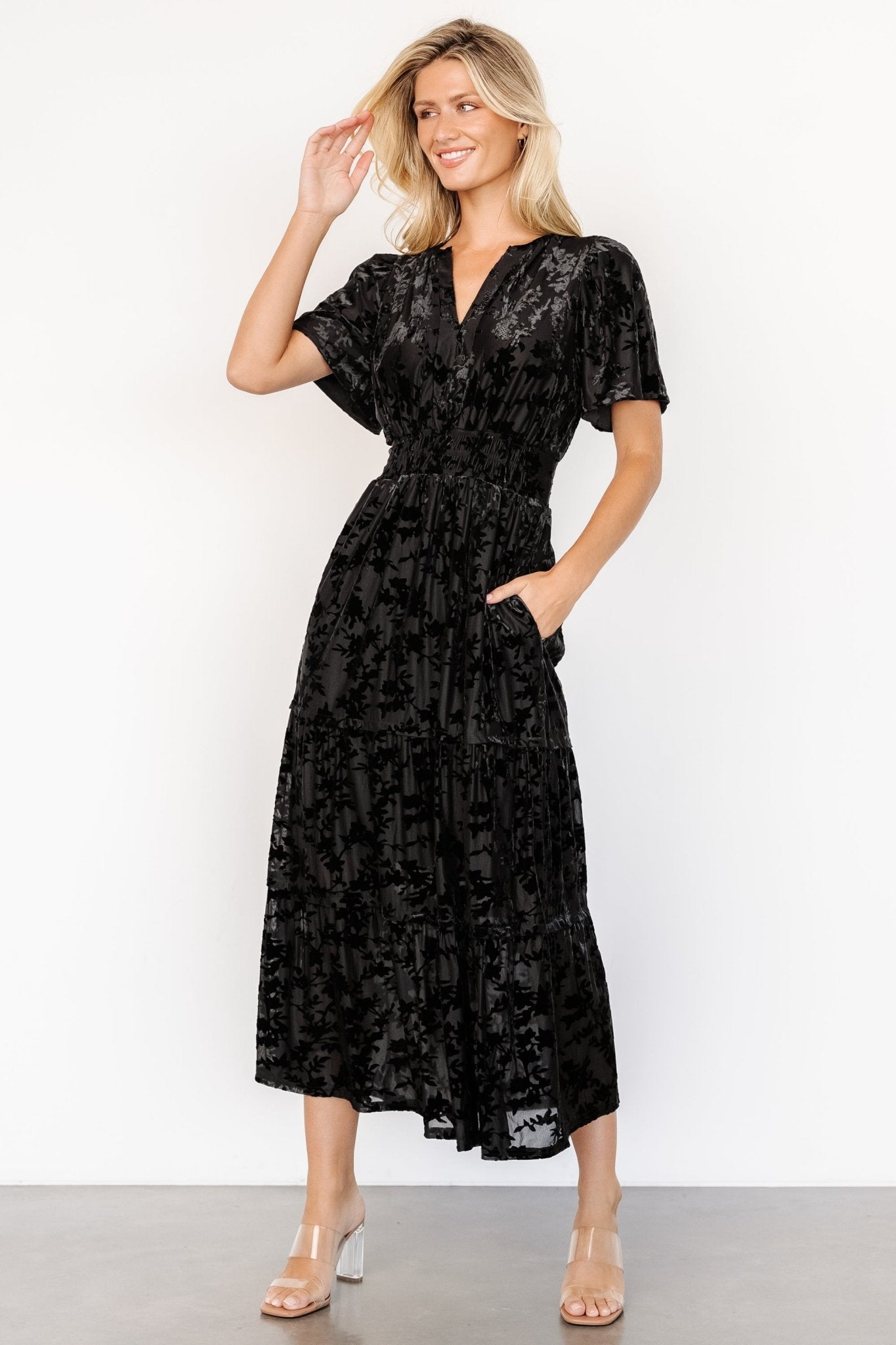 Bronwyn Velvet Dress | Black Cheap Sale Online