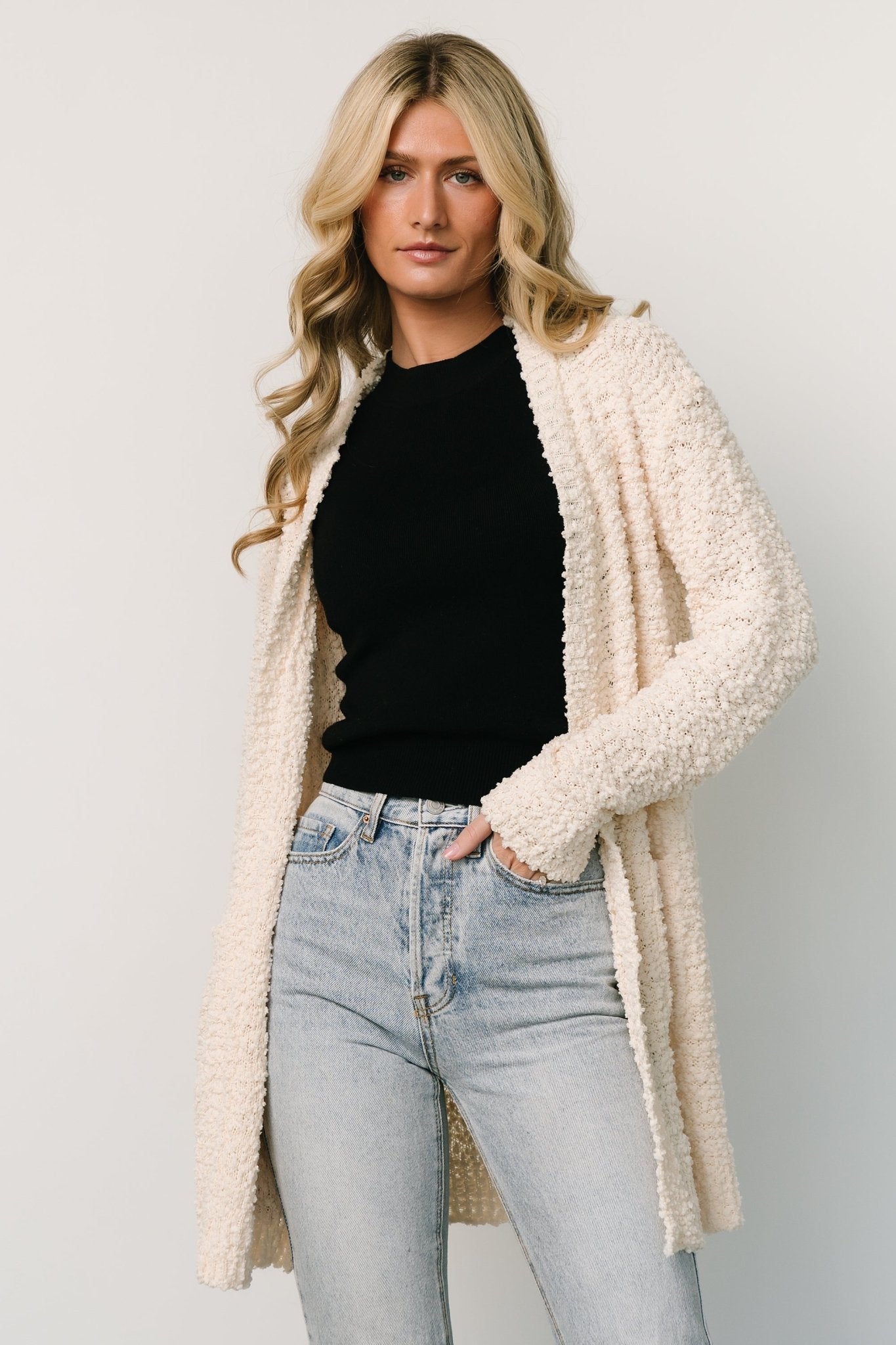 Oxford Pocket Cardigan | Cream Buy Cheap Popular