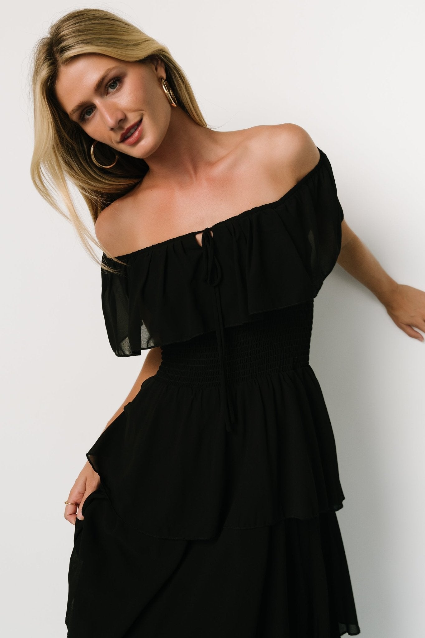 Carina Off Shoulder Maxi Dress | Black Online Online Free Shipping