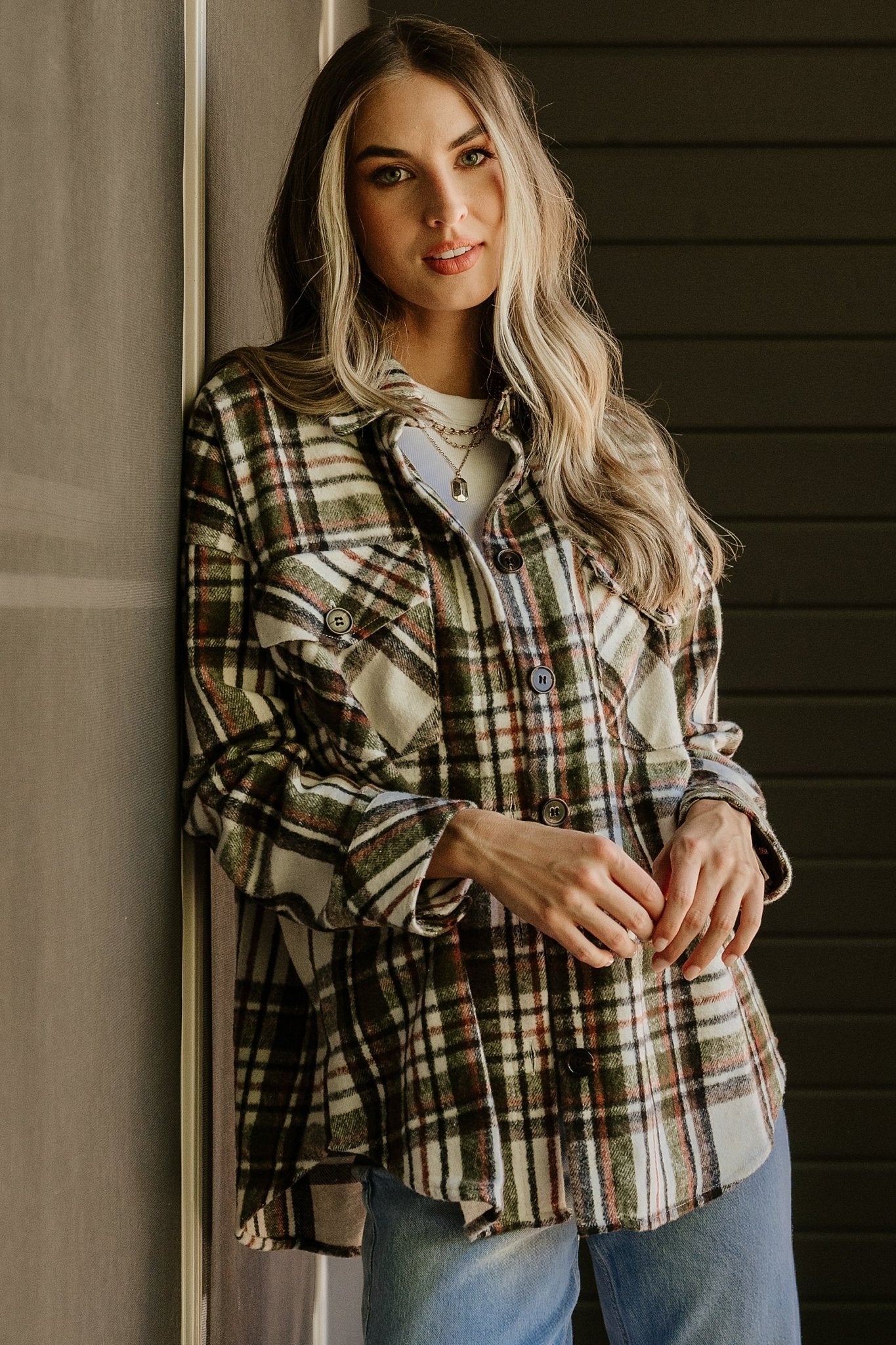 Polson Plaid Shacket | Ivory Multi Release Dates Authentic