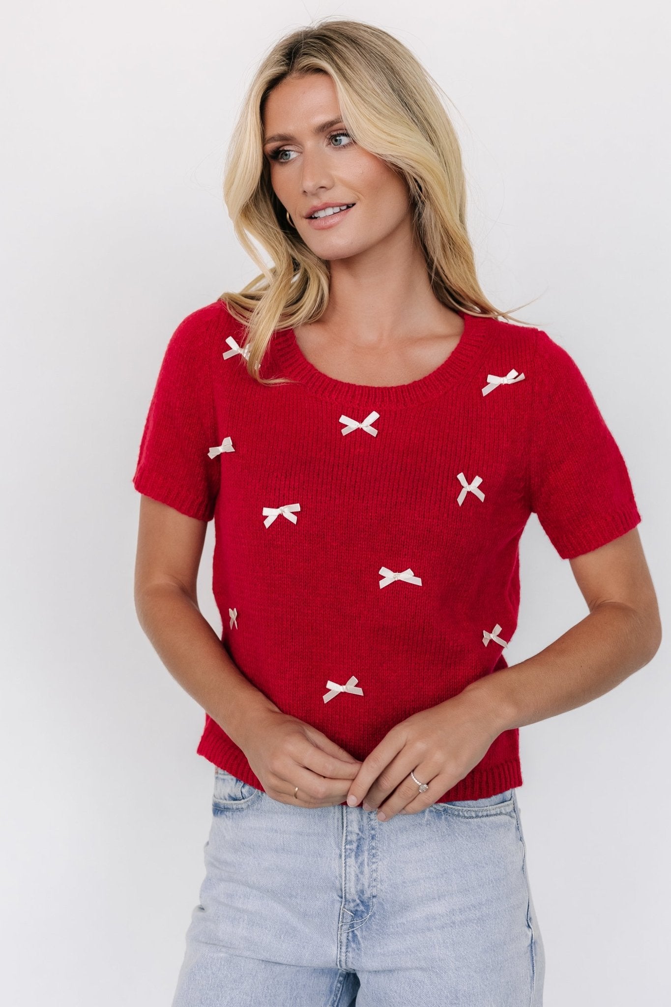 Chloe Bow Sweater | Red Outlet Release Dates