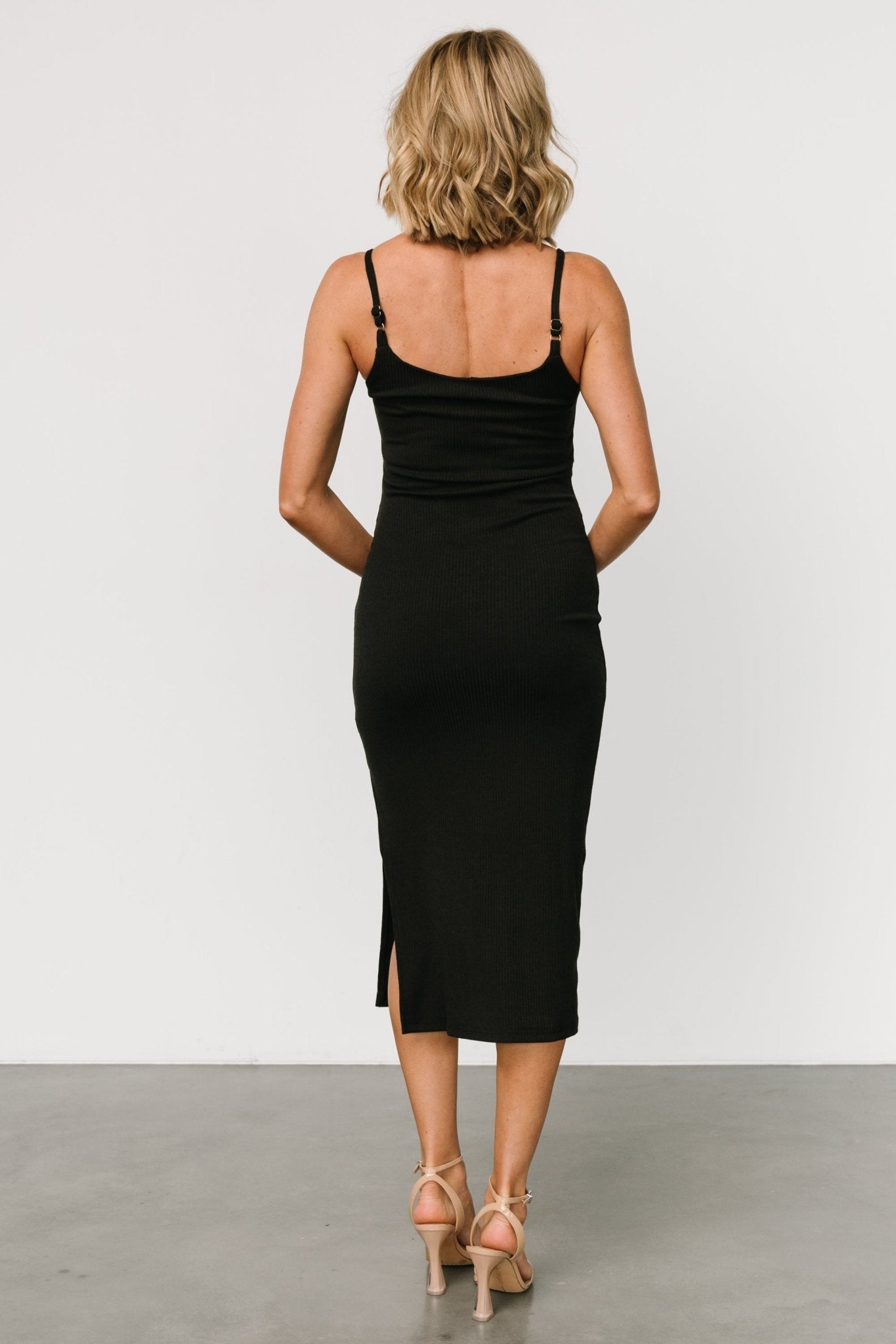 Claremont Ribbed Dress | Black Free Shipping Largest Supplier