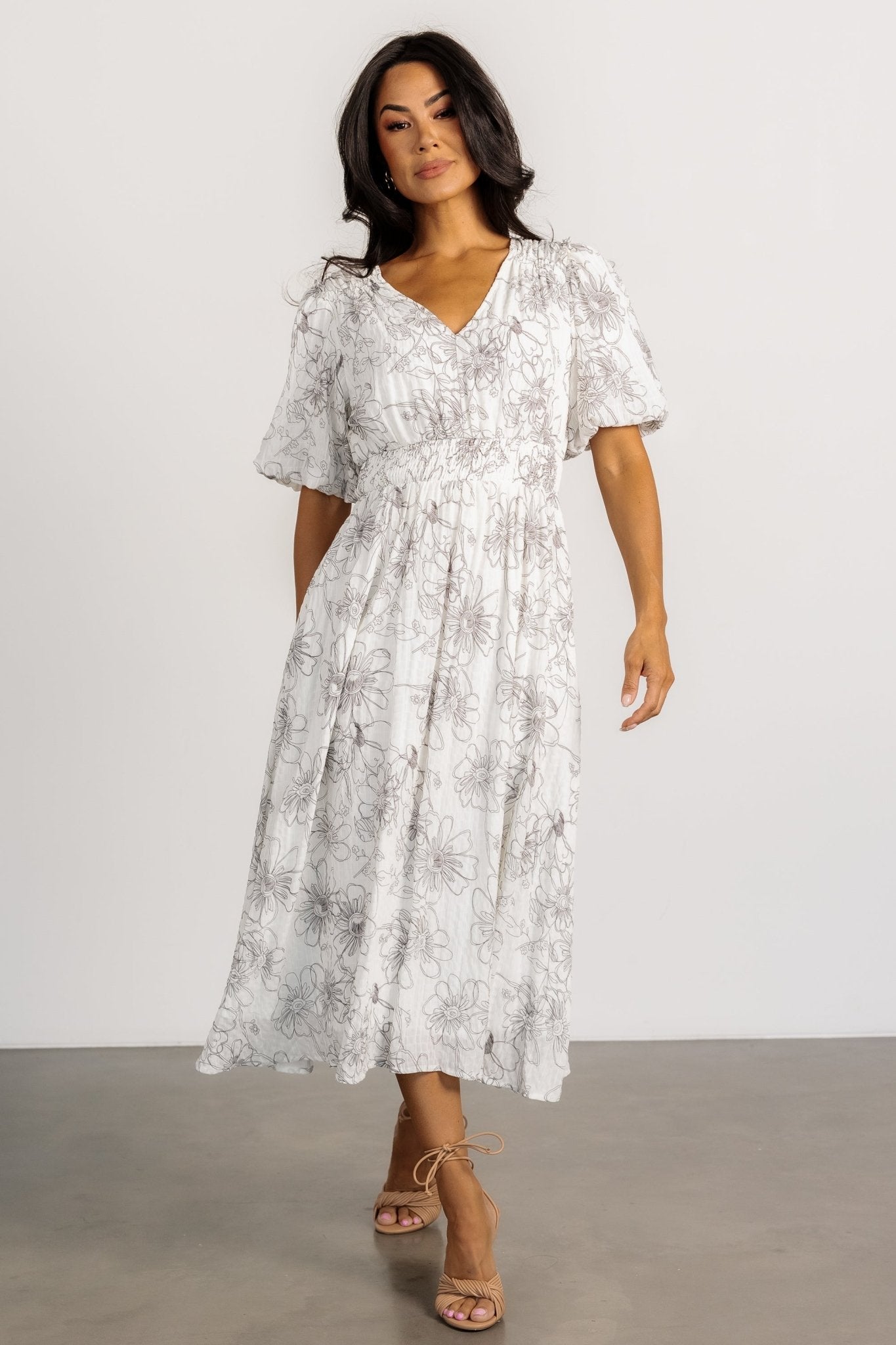 Makenna Midi Dress | Off White Print Visa Payment For Sale