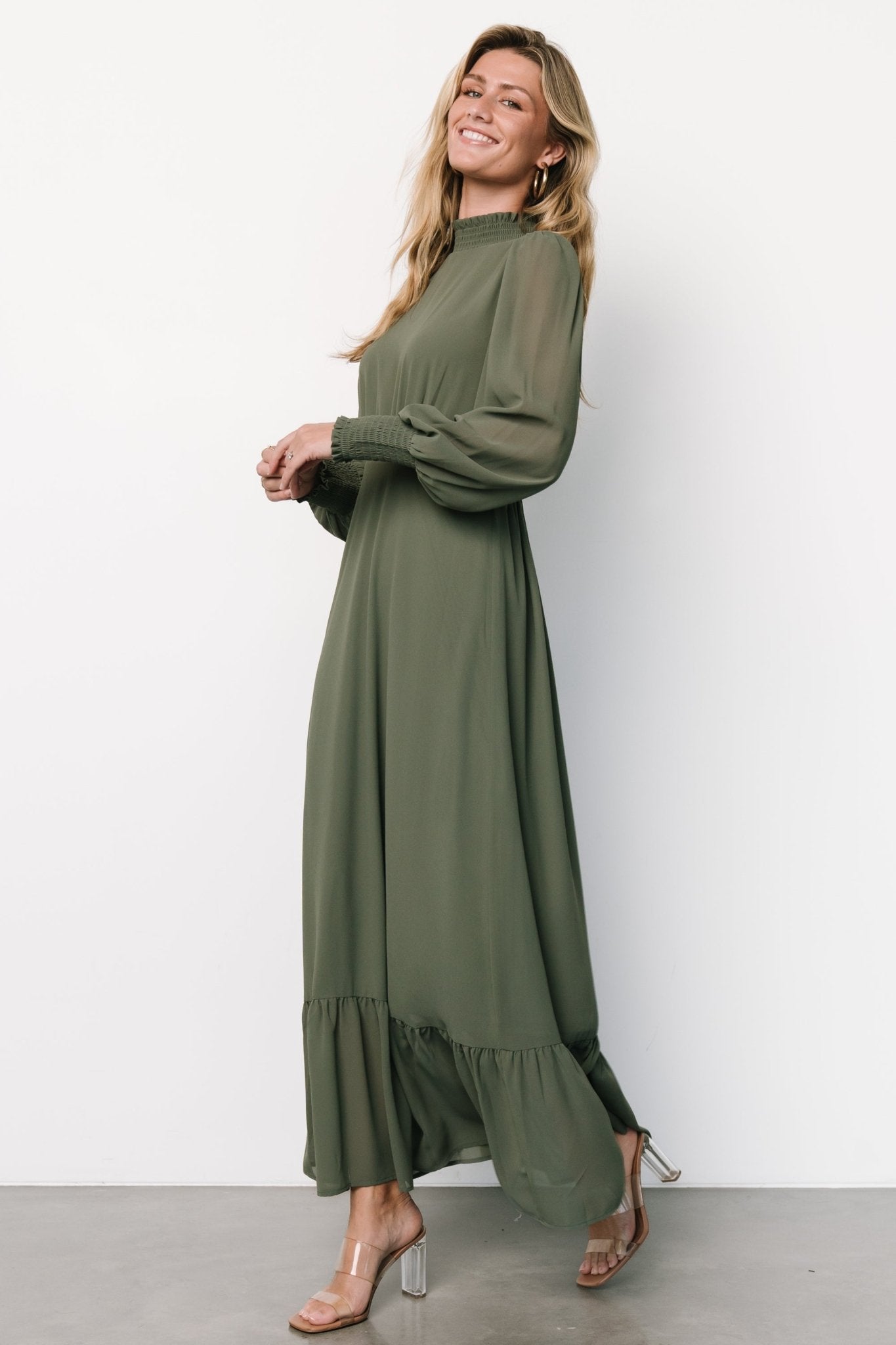 Luciana Maxi Dress | Dark Sage For Cheap Cheap Online